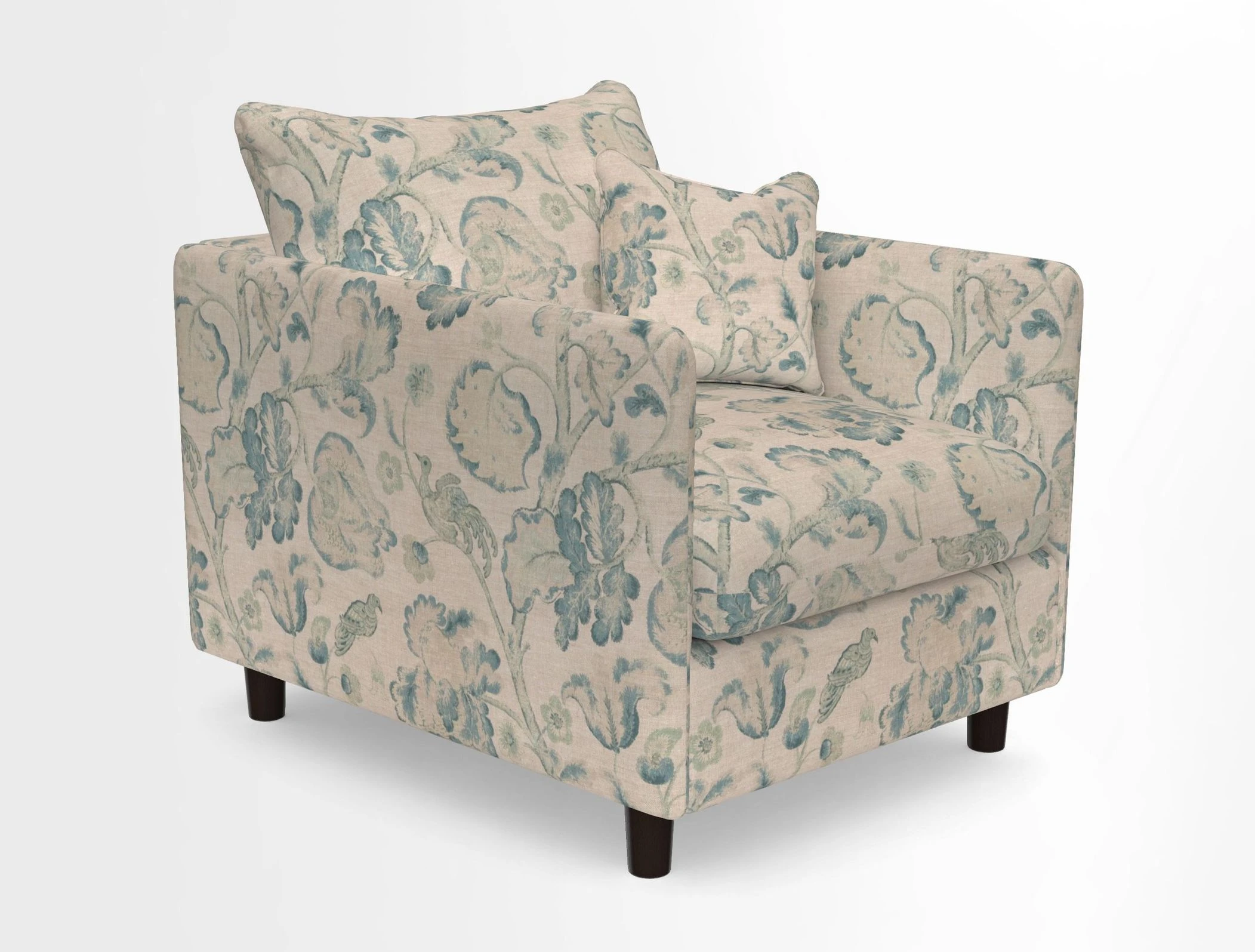 Madehurst Chair in Two Tone Plain Biscuit. Loose cover option available