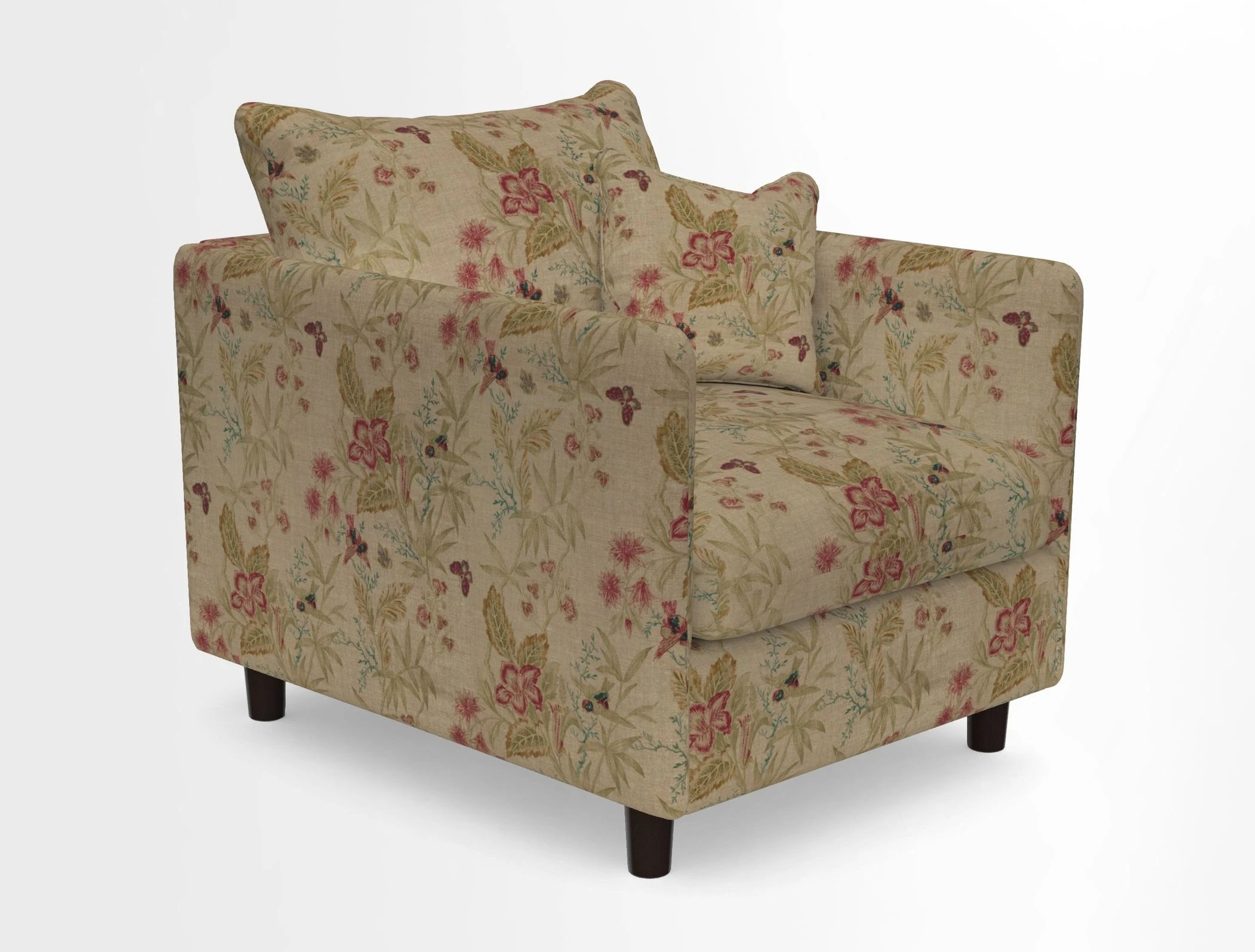 Madehurst Chair in Two Tone Plain Biscuit. Loose cover option available