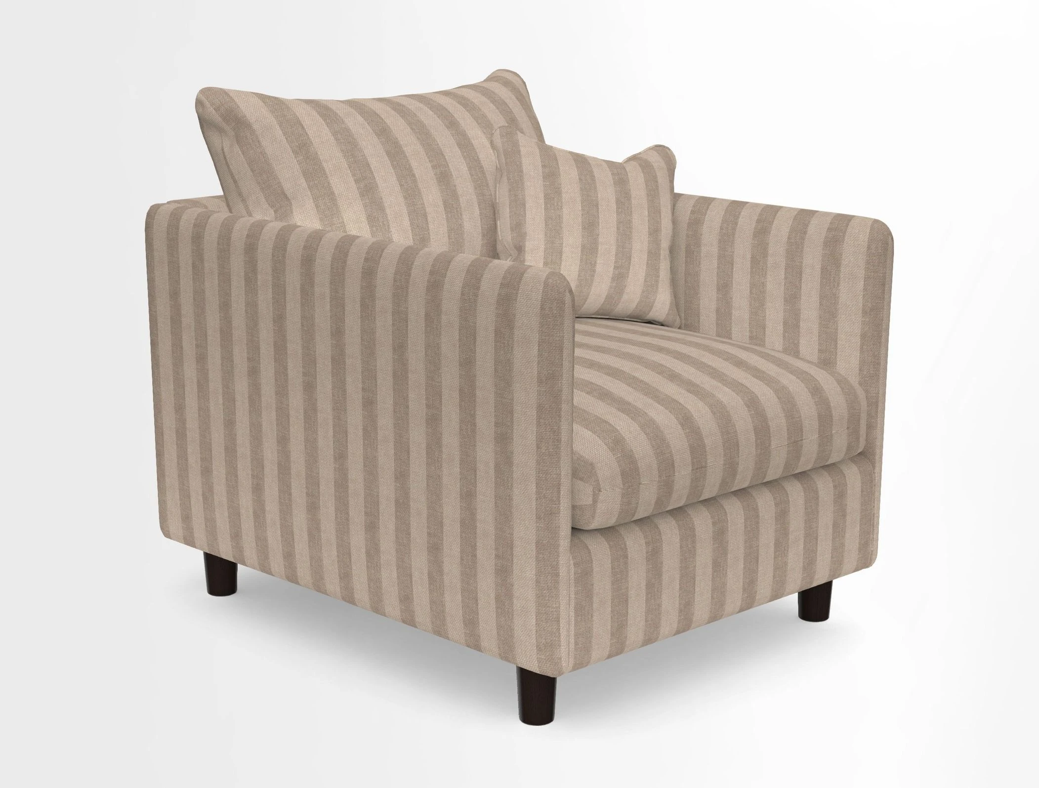Madehurst Chair in Two Tone Plain Biscuit. Loose cover option available