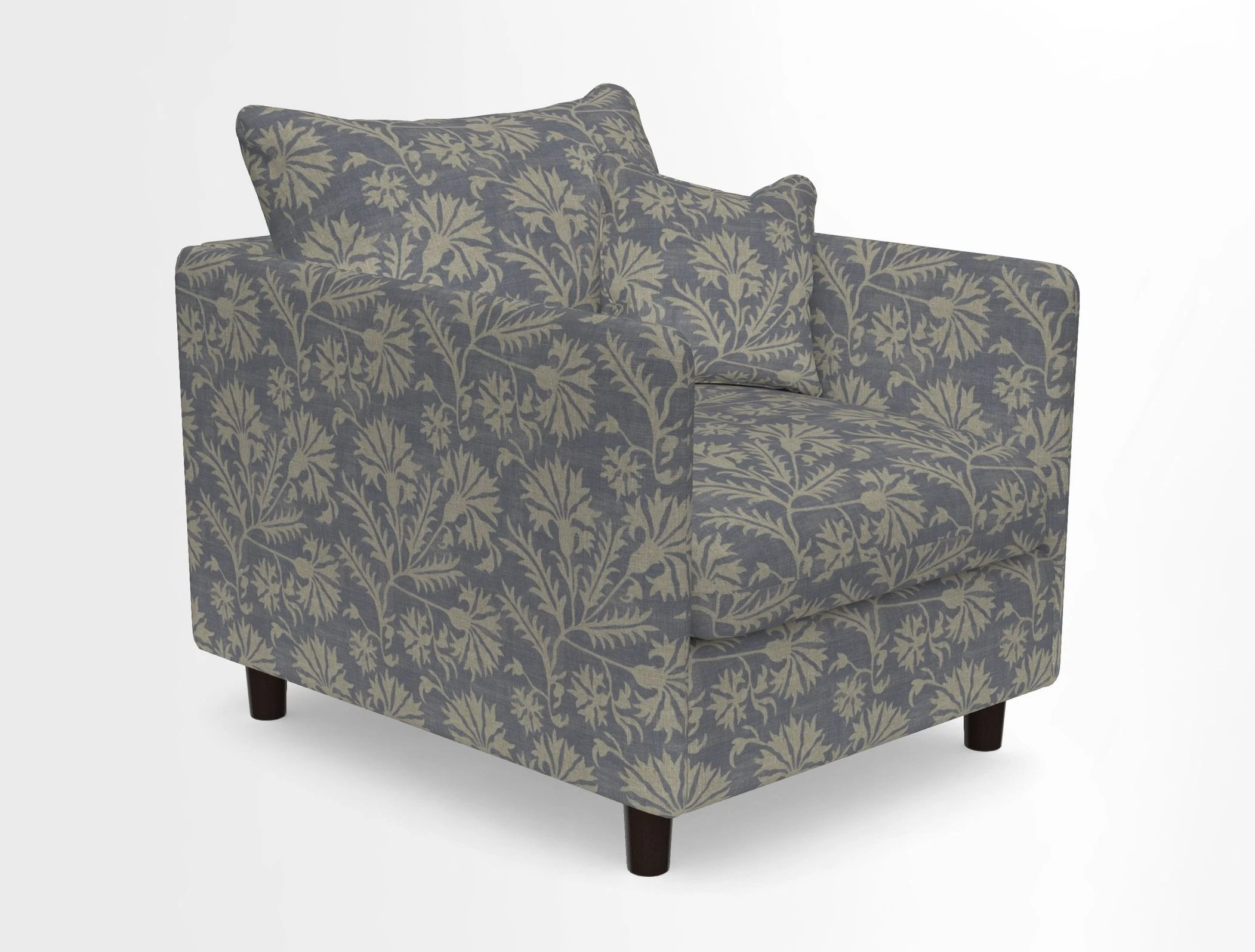 Madehurst Chair in Two Tone Plain Biscuit. Loose cover option available