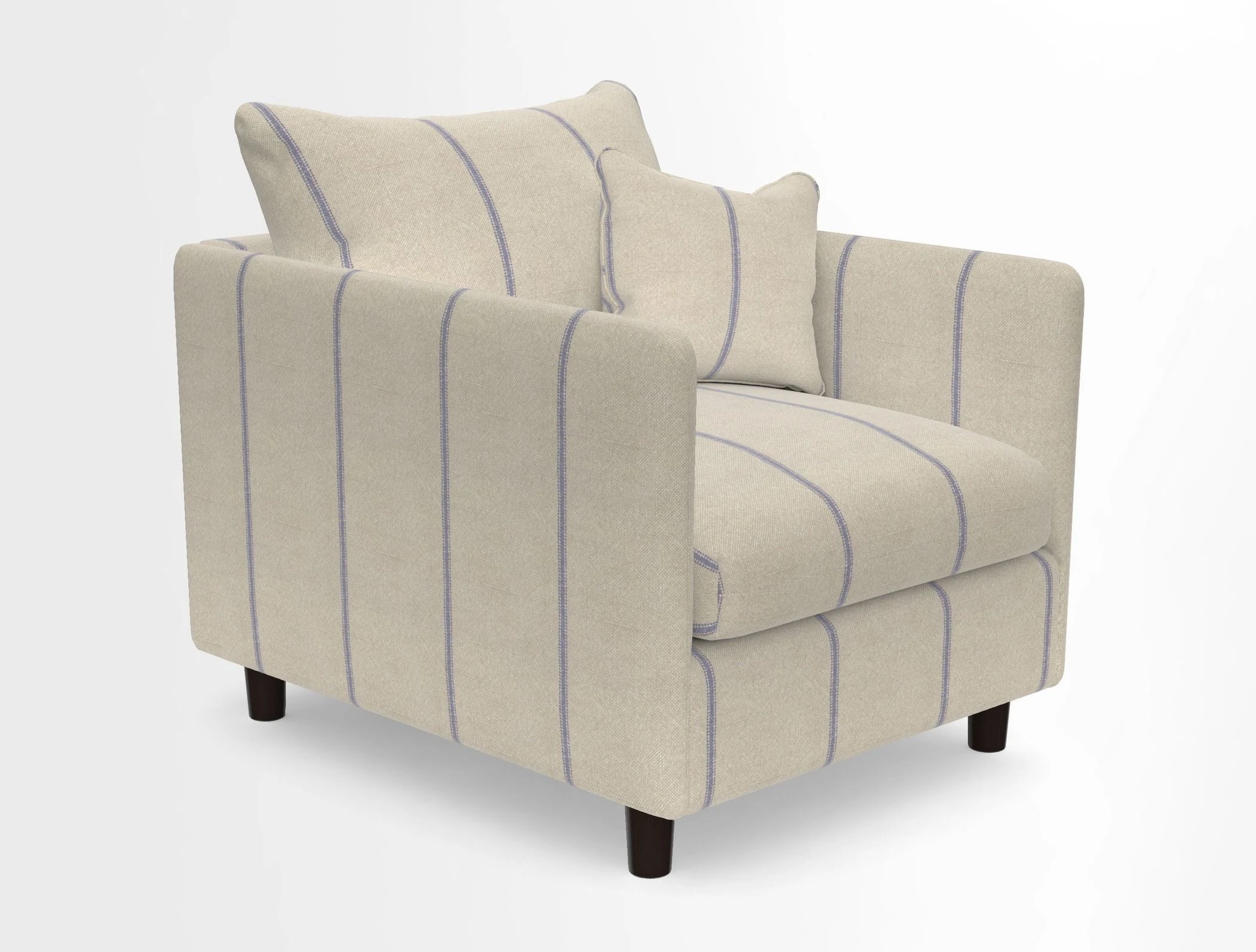 Madehurst Chair in Two Tone Plain Biscuit. Loose cover option available