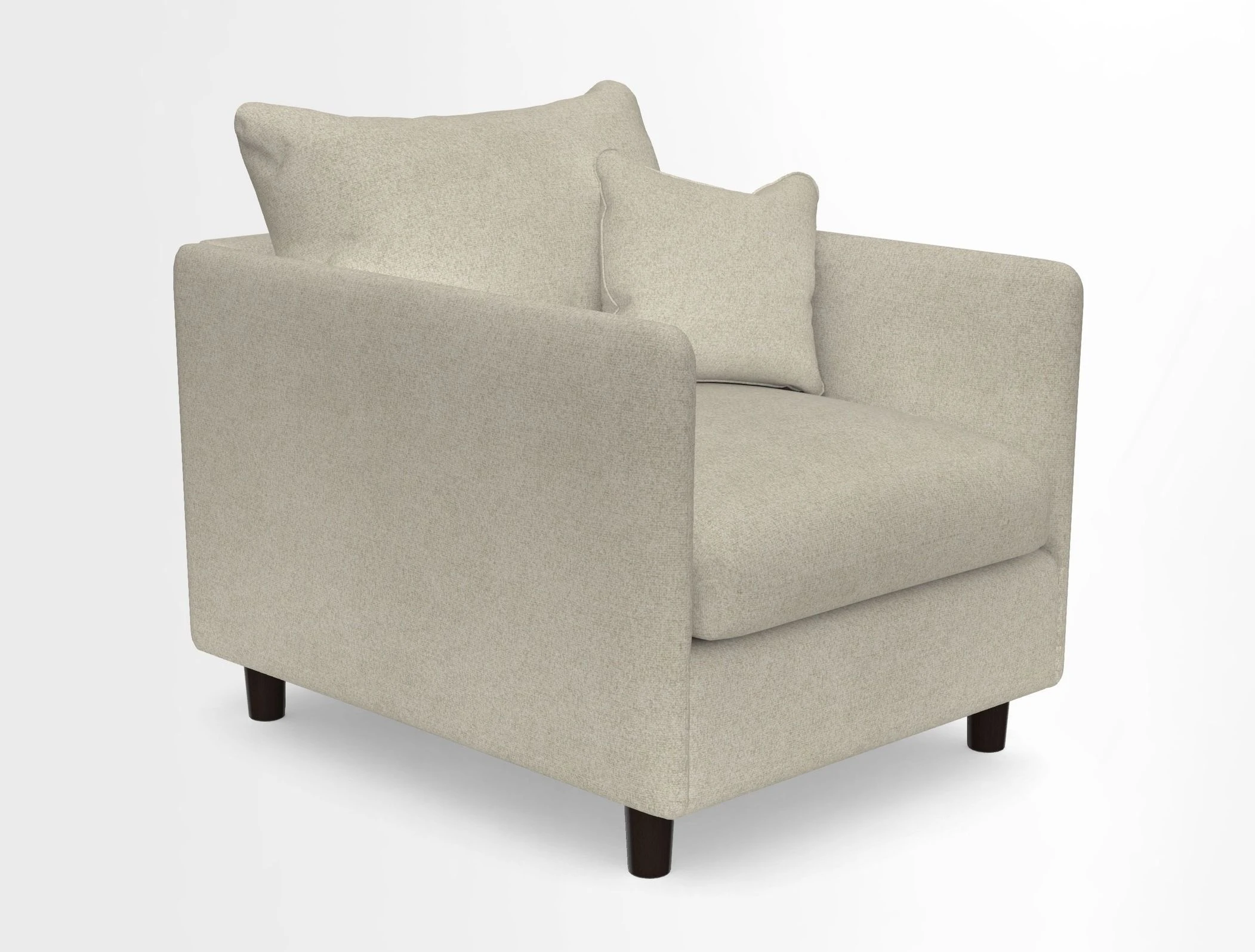 Madehurst Chair in Two Tone Plain Biscuit. Loose cover option available