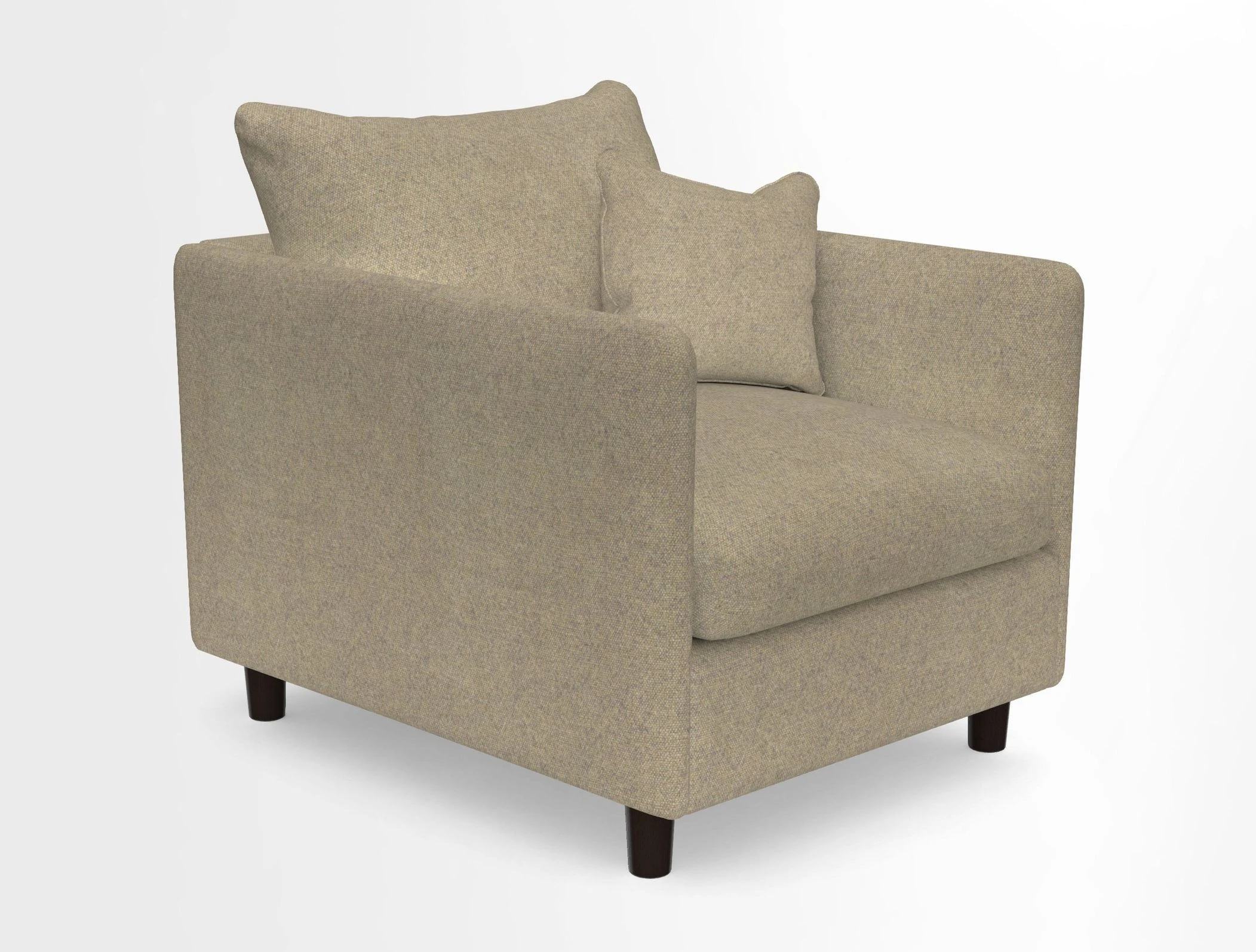 Madehurst Chair in Two Tone Plain Biscuit. Loose cover option available
