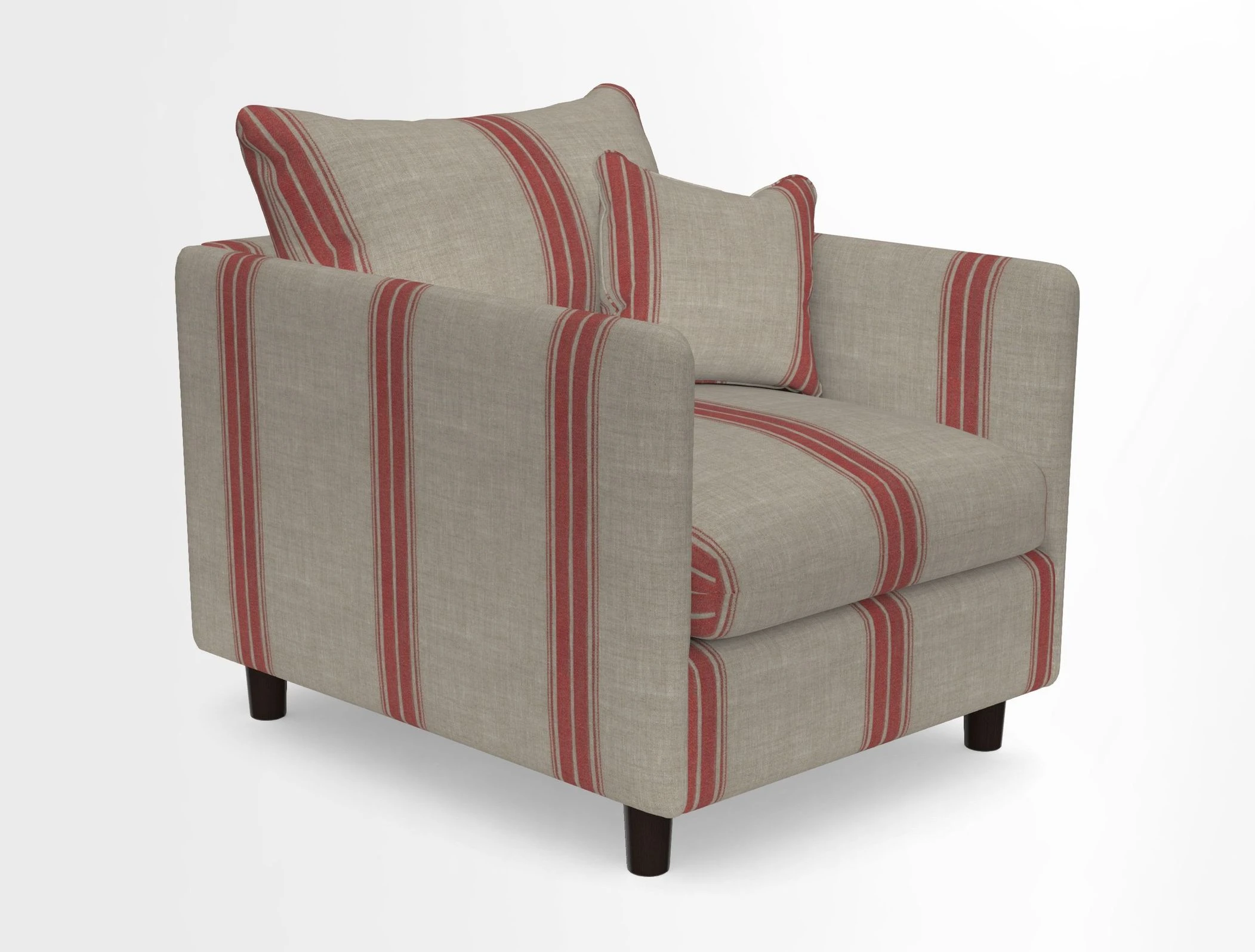 Madehurst Chair in Two Tone Plain Biscuit. Loose cover option available