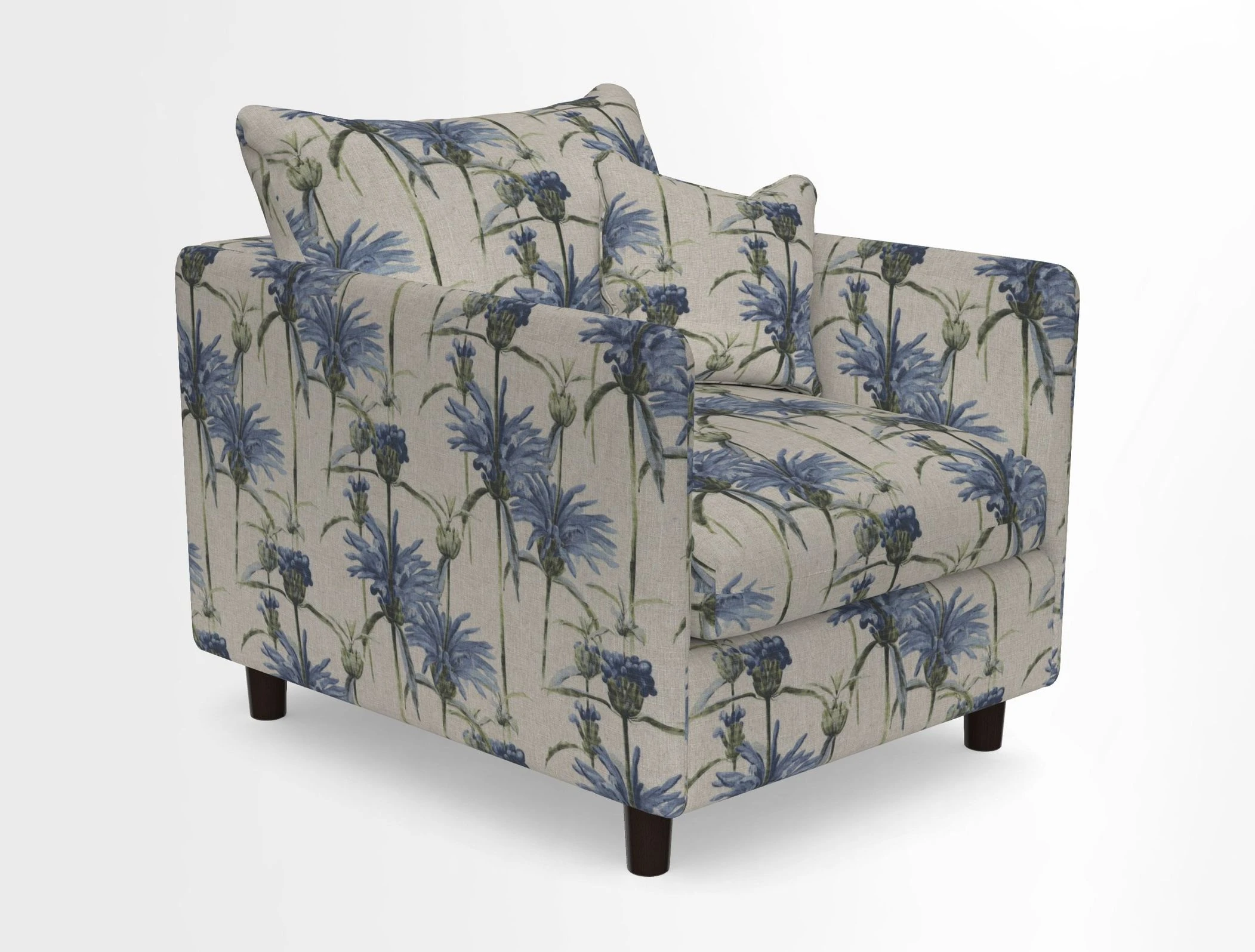 Madehurst Chair in Two Tone Plain Biscuit. Loose cover option available