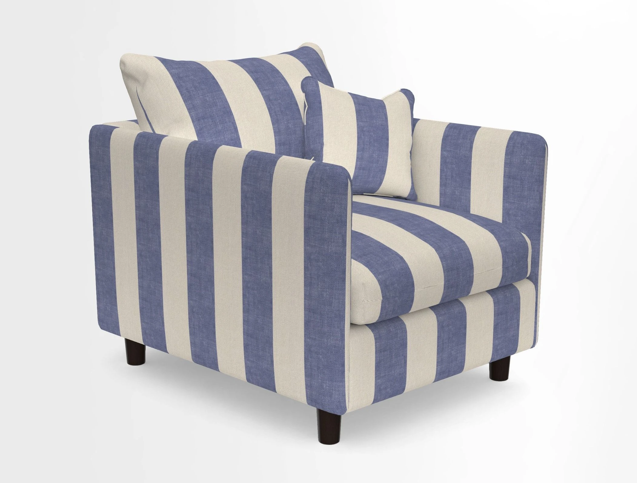 Madehurst Chair in Two Tone Plain Biscuit. Loose cover option available