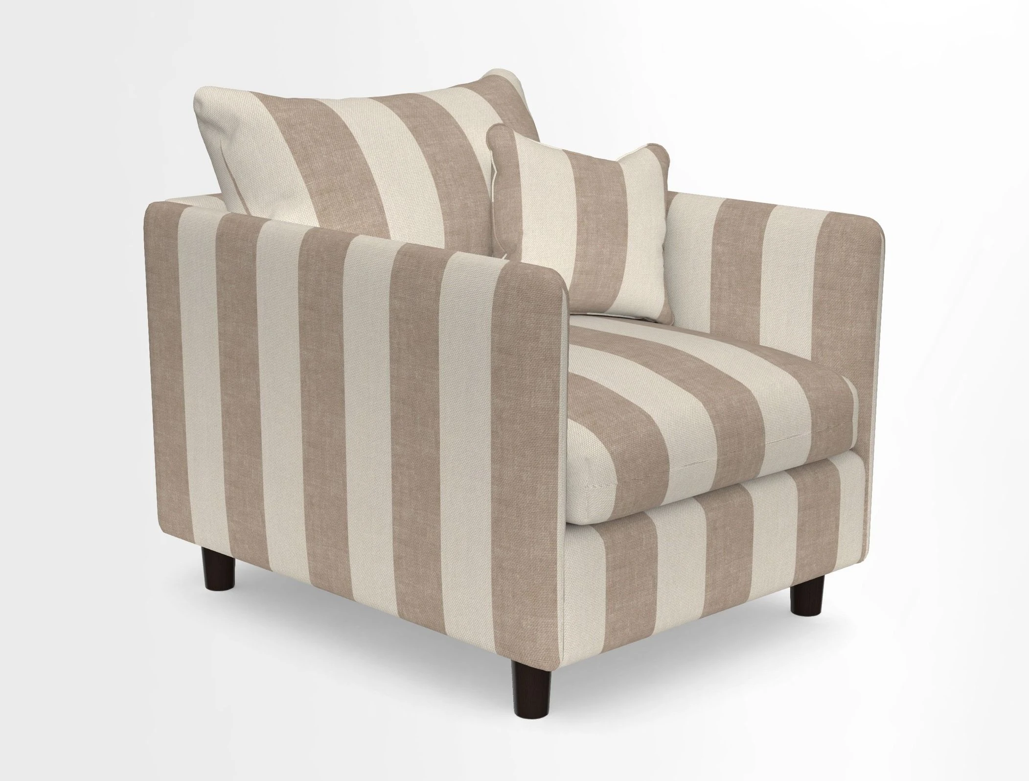 Madehurst Chair in Two Tone Plain Biscuit. Loose cover option available