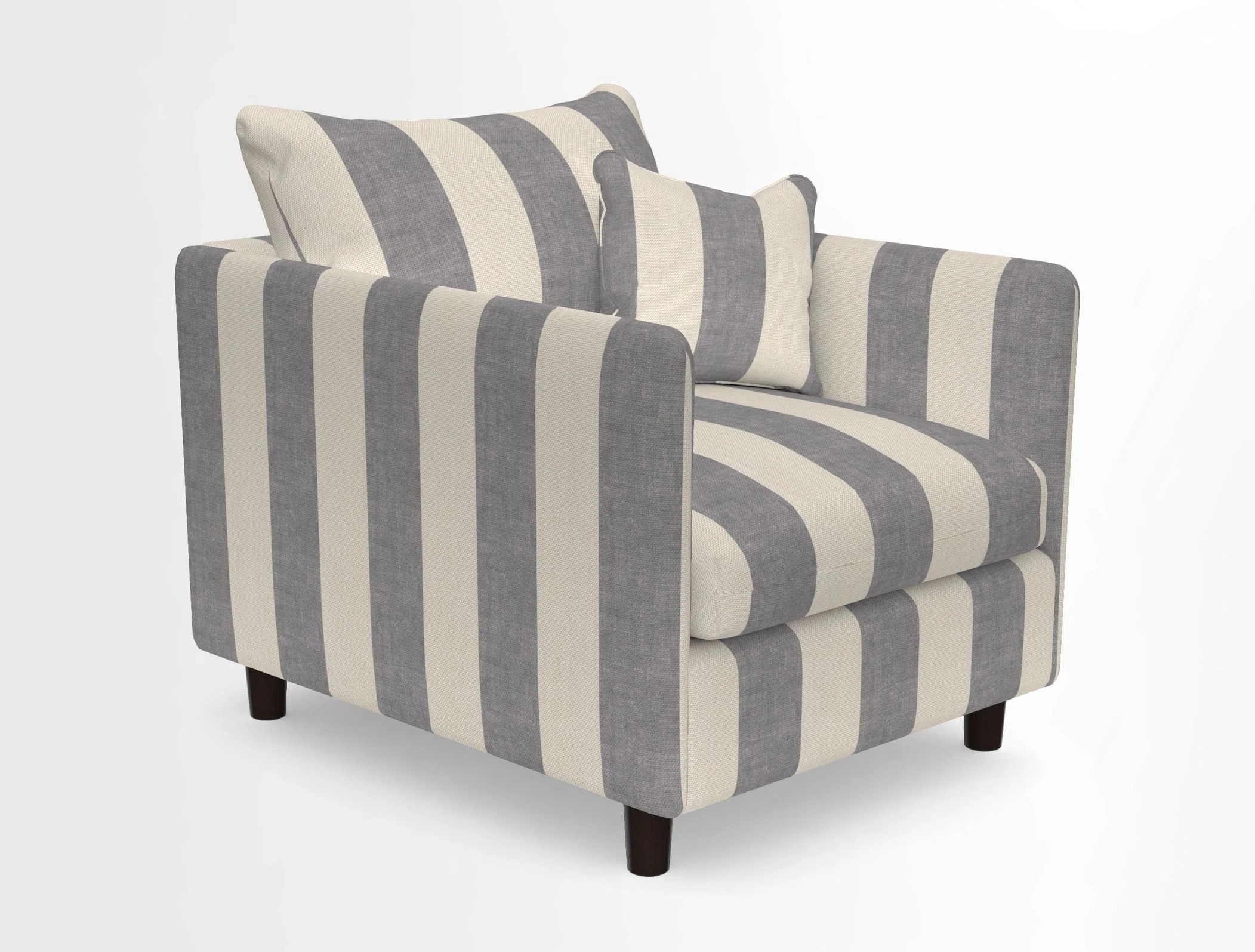 Madehurst Chair in Two Tone Plain Biscuit. Loose cover option available