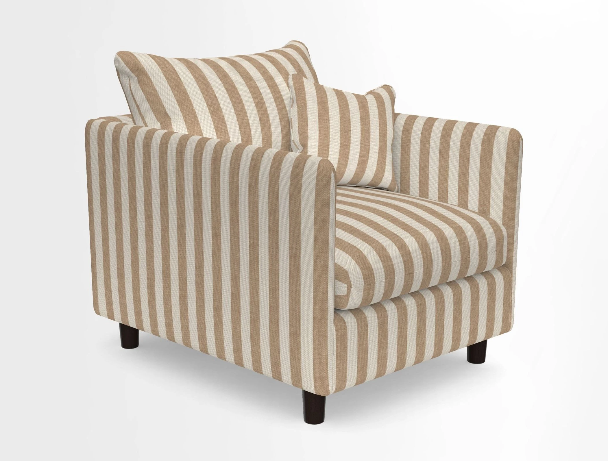 Madehurst Chair in Two Tone Plain Biscuit. Loose cover option available