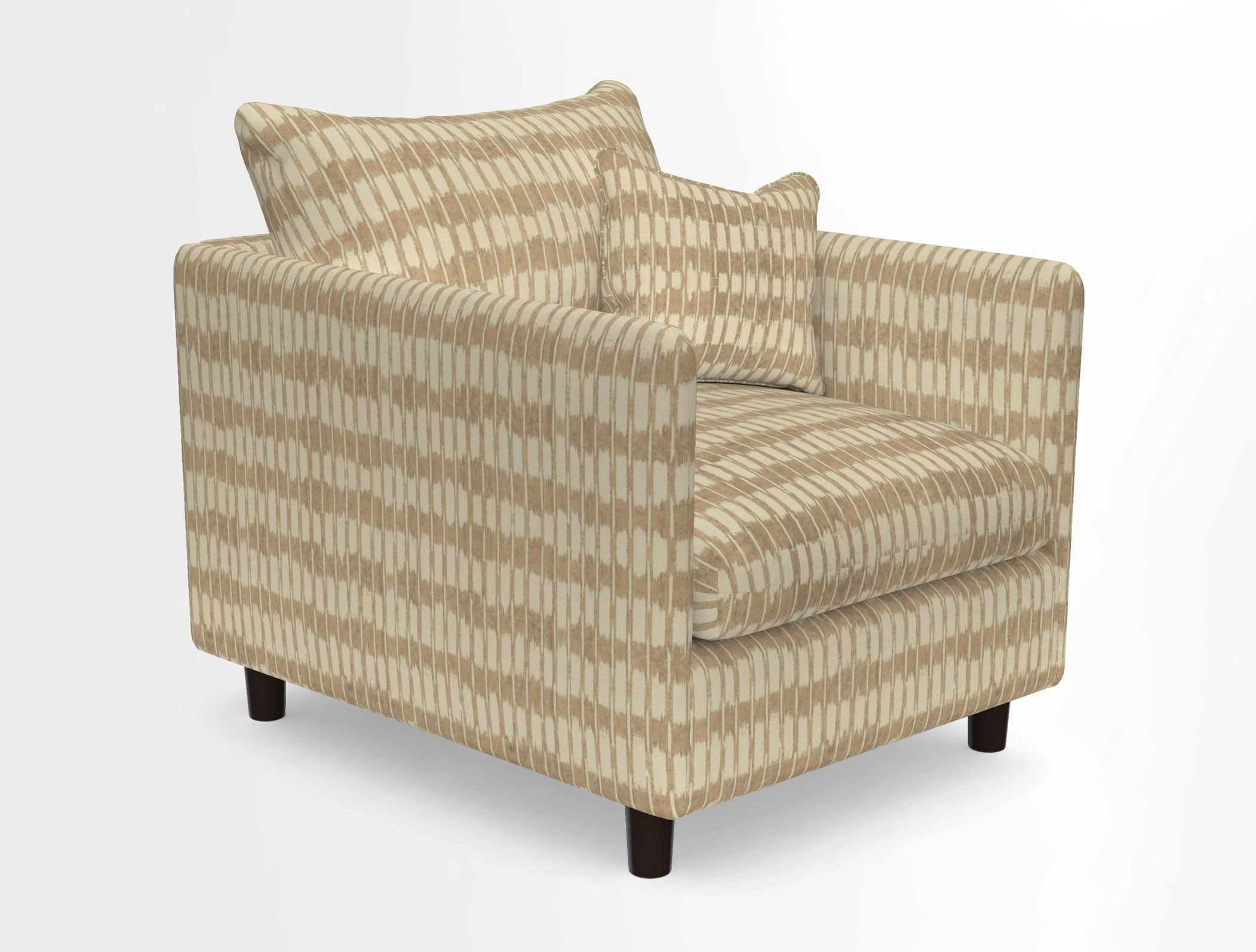 Madehurst Chair in Two Tone Plain Biscuit. Loose cover option available