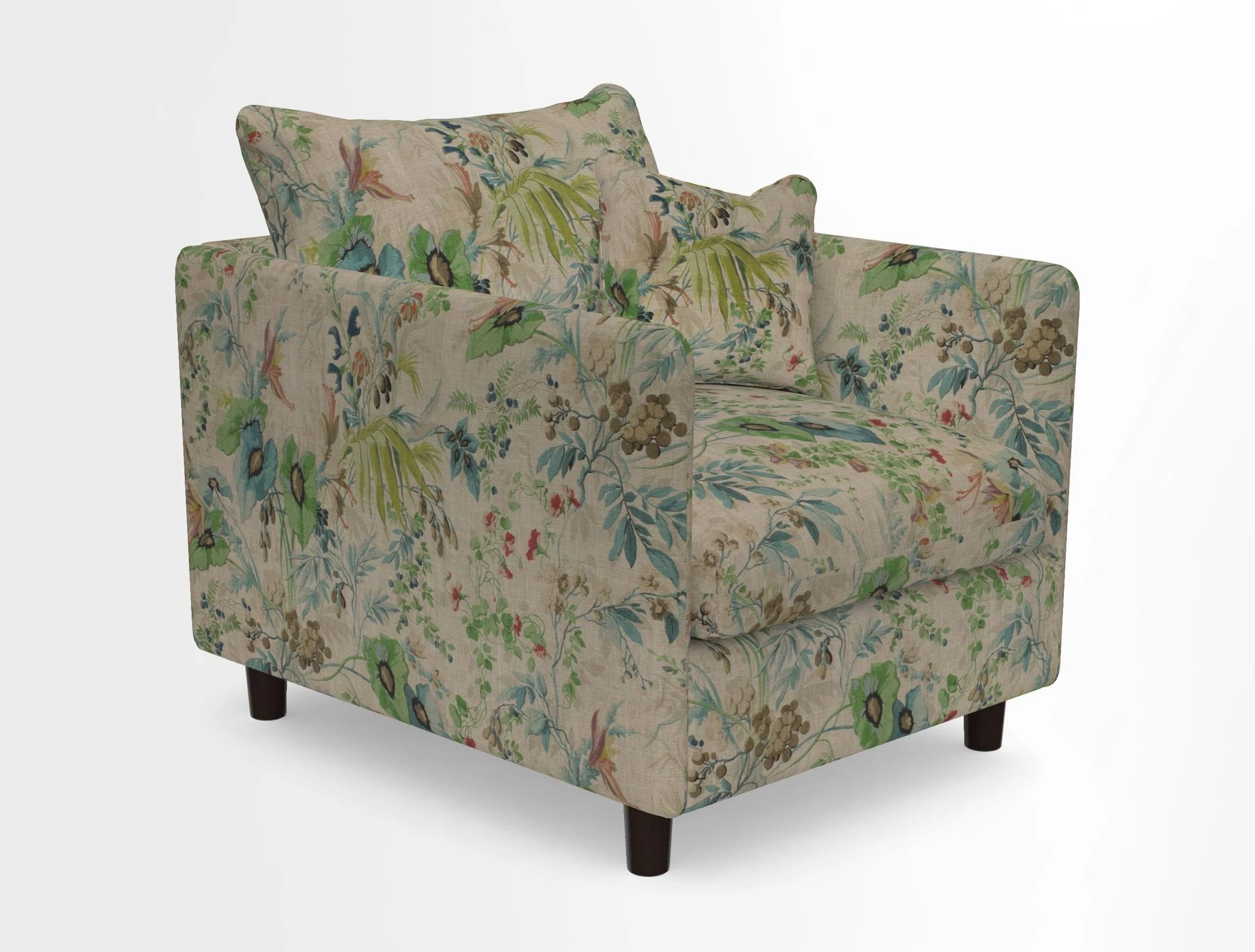 Madehurst Chair in Two Tone Plain Biscuit. Loose cover option available
