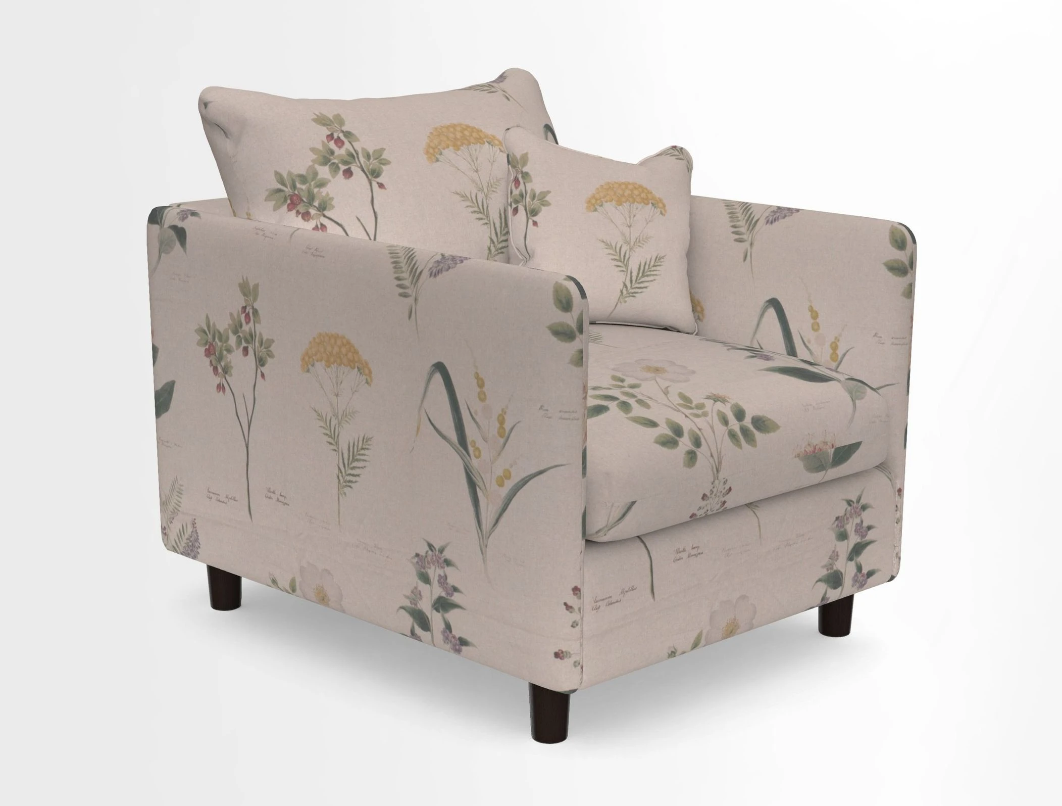 Madehurst Chair in Two Tone Plain Biscuit. Loose cover option available