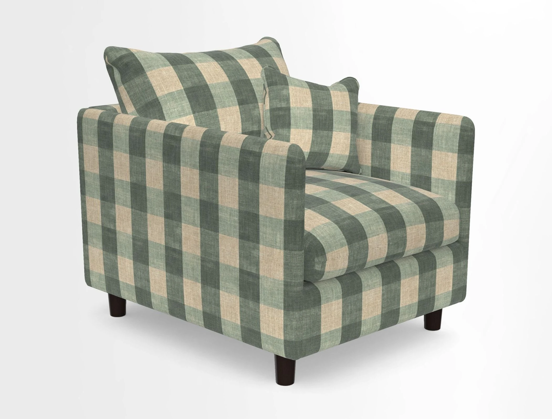 Madehurst Chair in Two Tone Plain Biscuit. Loose cover option available