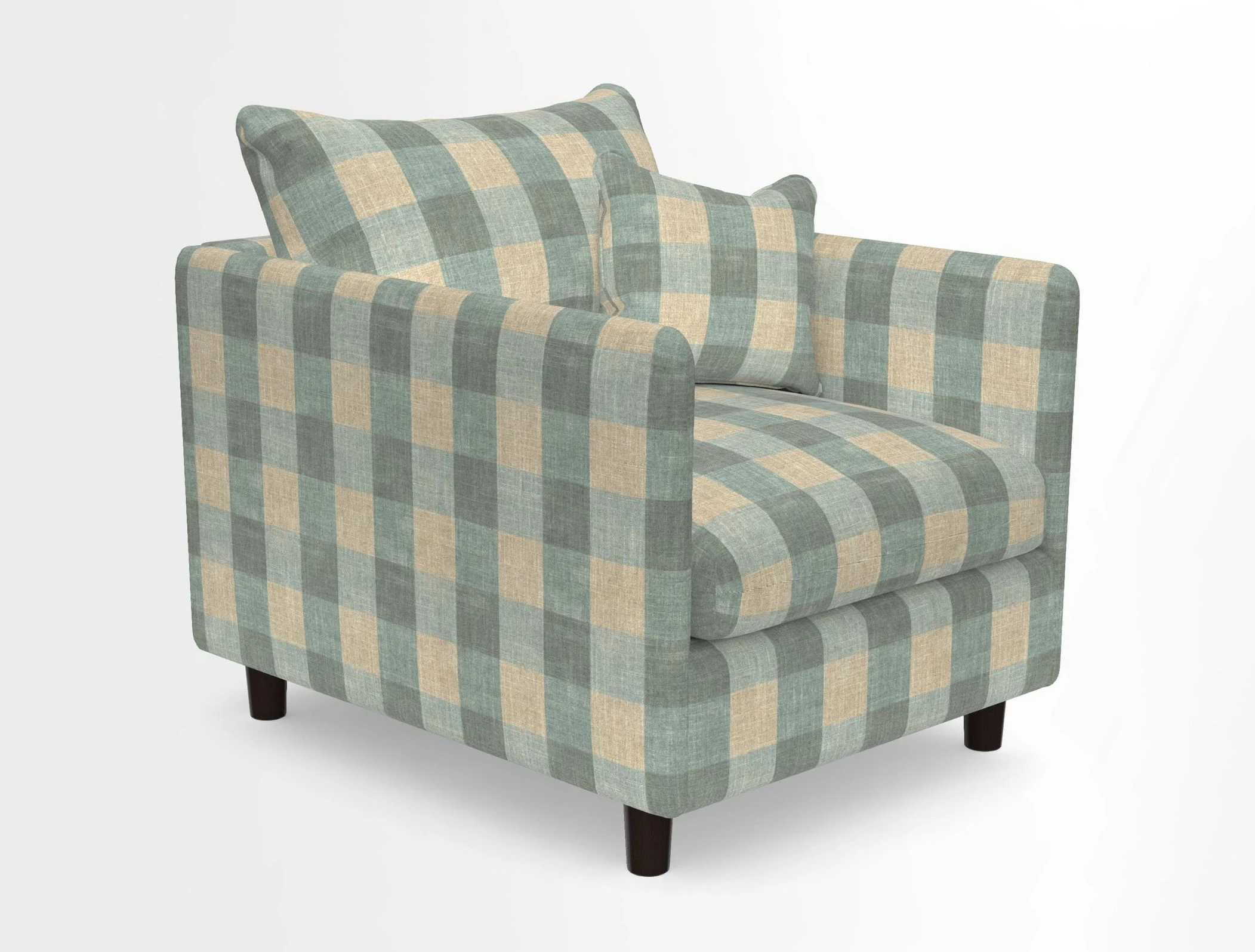 Madehurst Chair in Two Tone Plain Biscuit. Loose cover option available