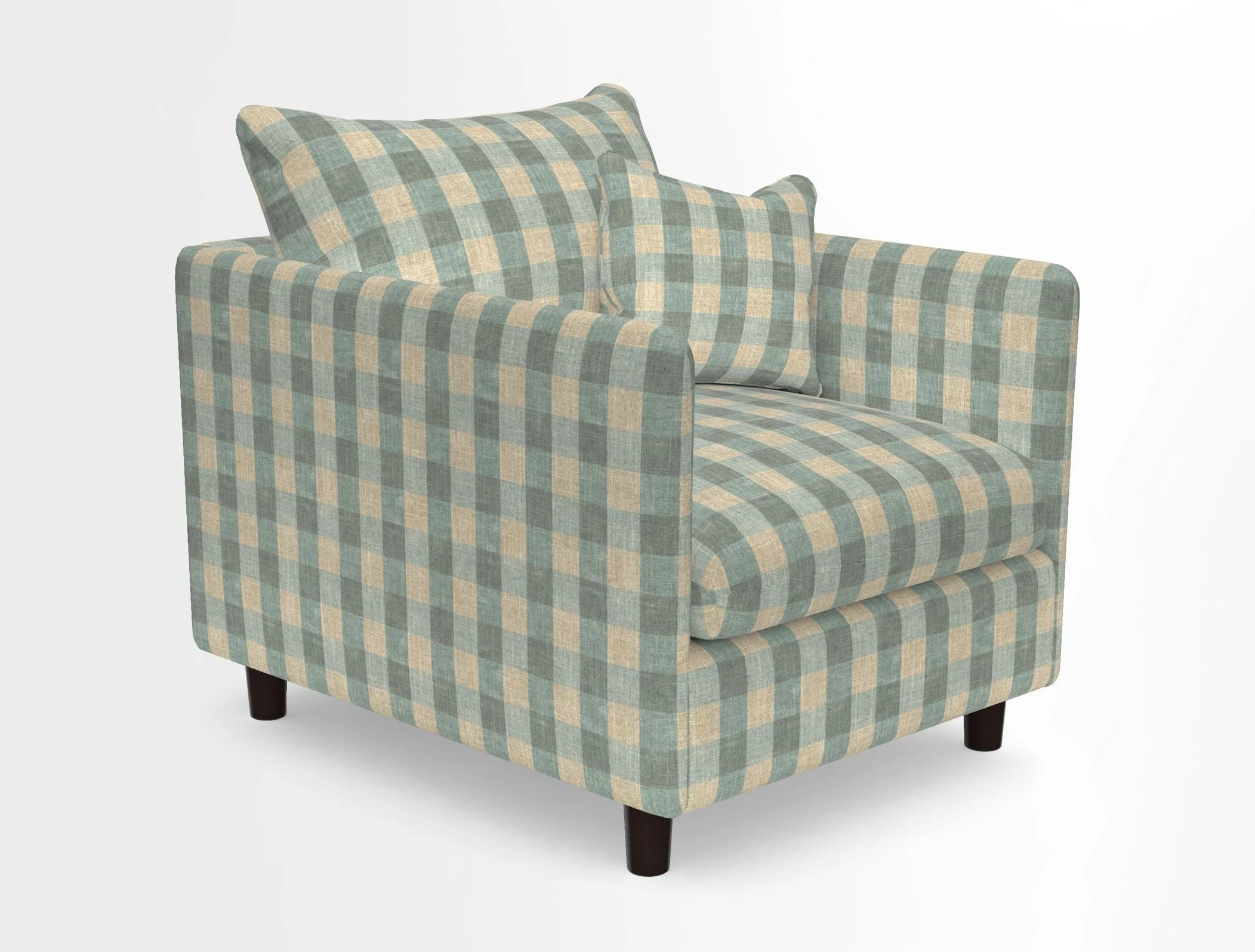 Madehurst Chair in Two Tone Plain Biscuit. Loose cover option available