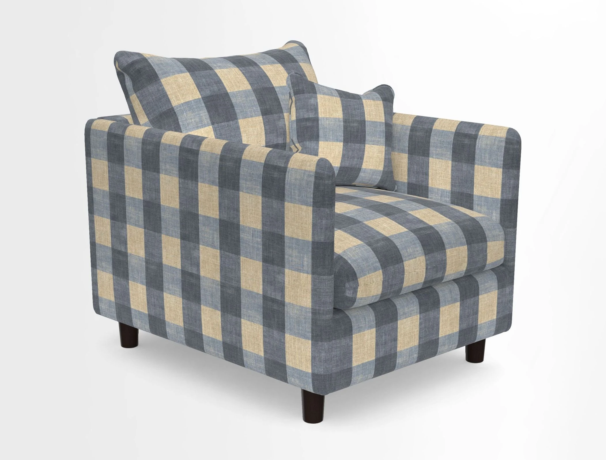 Madehurst Chair in Two Tone Plain Biscuit. Loose cover option available