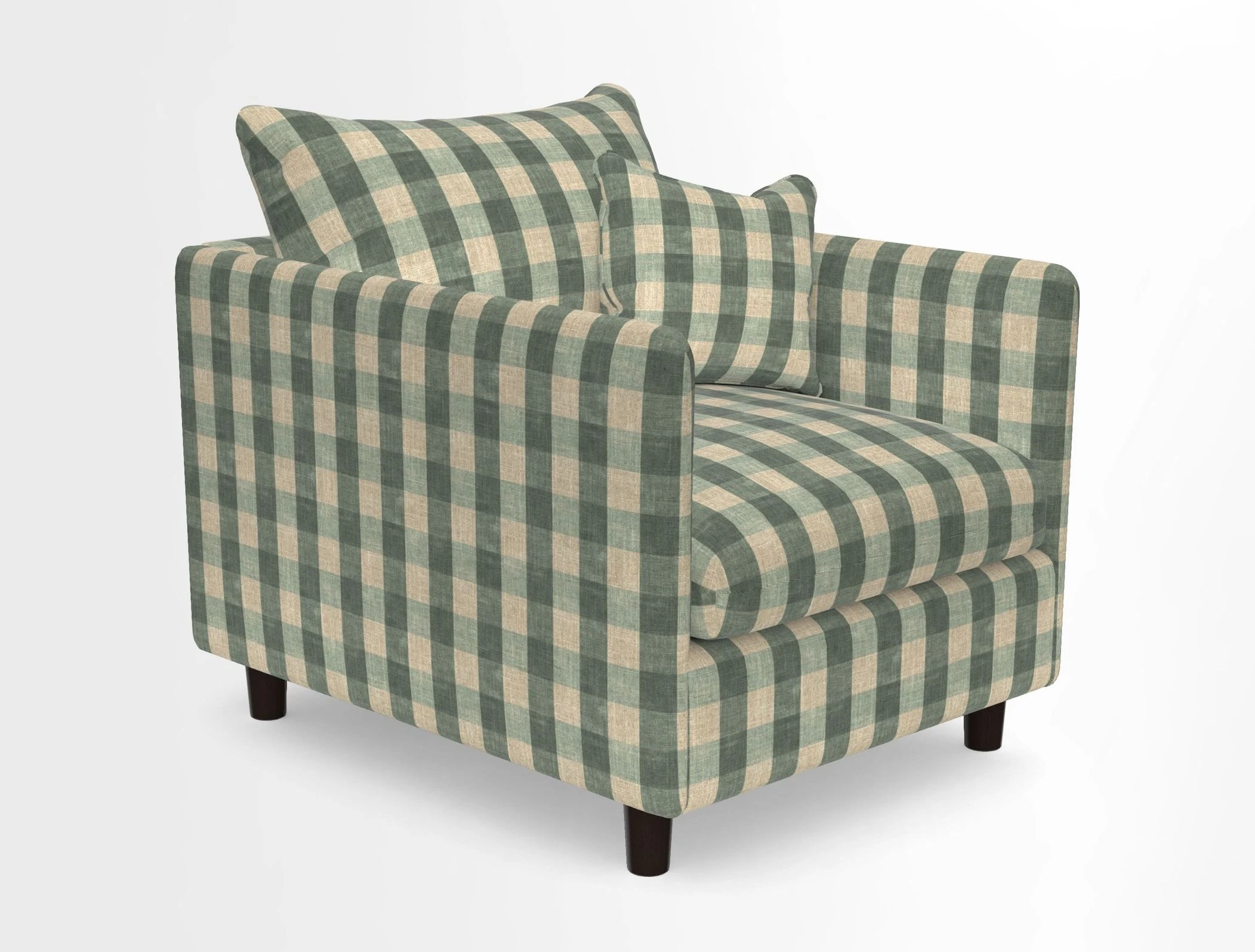 Madehurst Chair in Two Tone Plain Biscuit. Loose cover option available