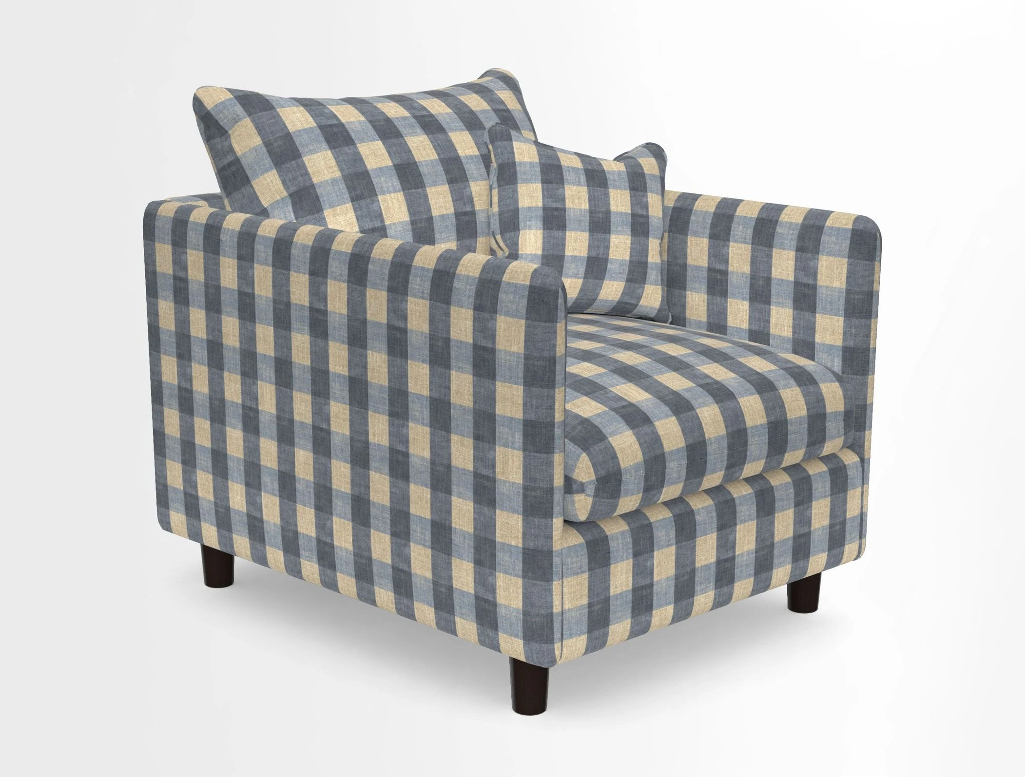 Madehurst Chair in Two Tone Plain Biscuit. Loose cover option available
