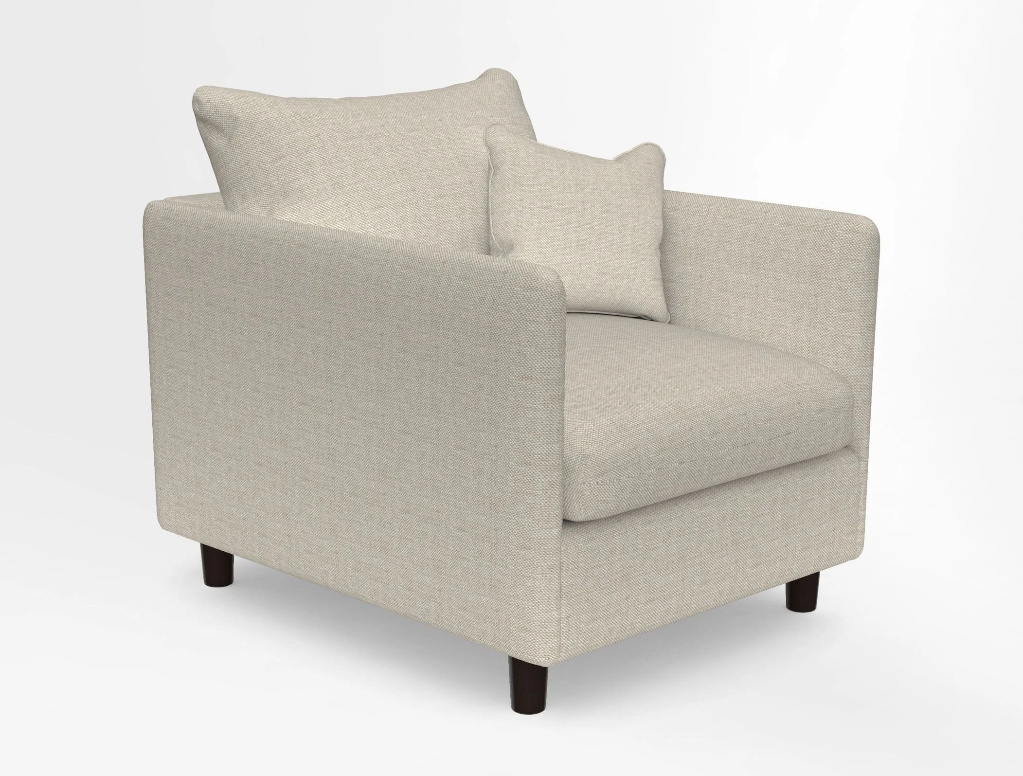 Madehurst Chair in Two Tone Plain Biscuit. Loose cover option available