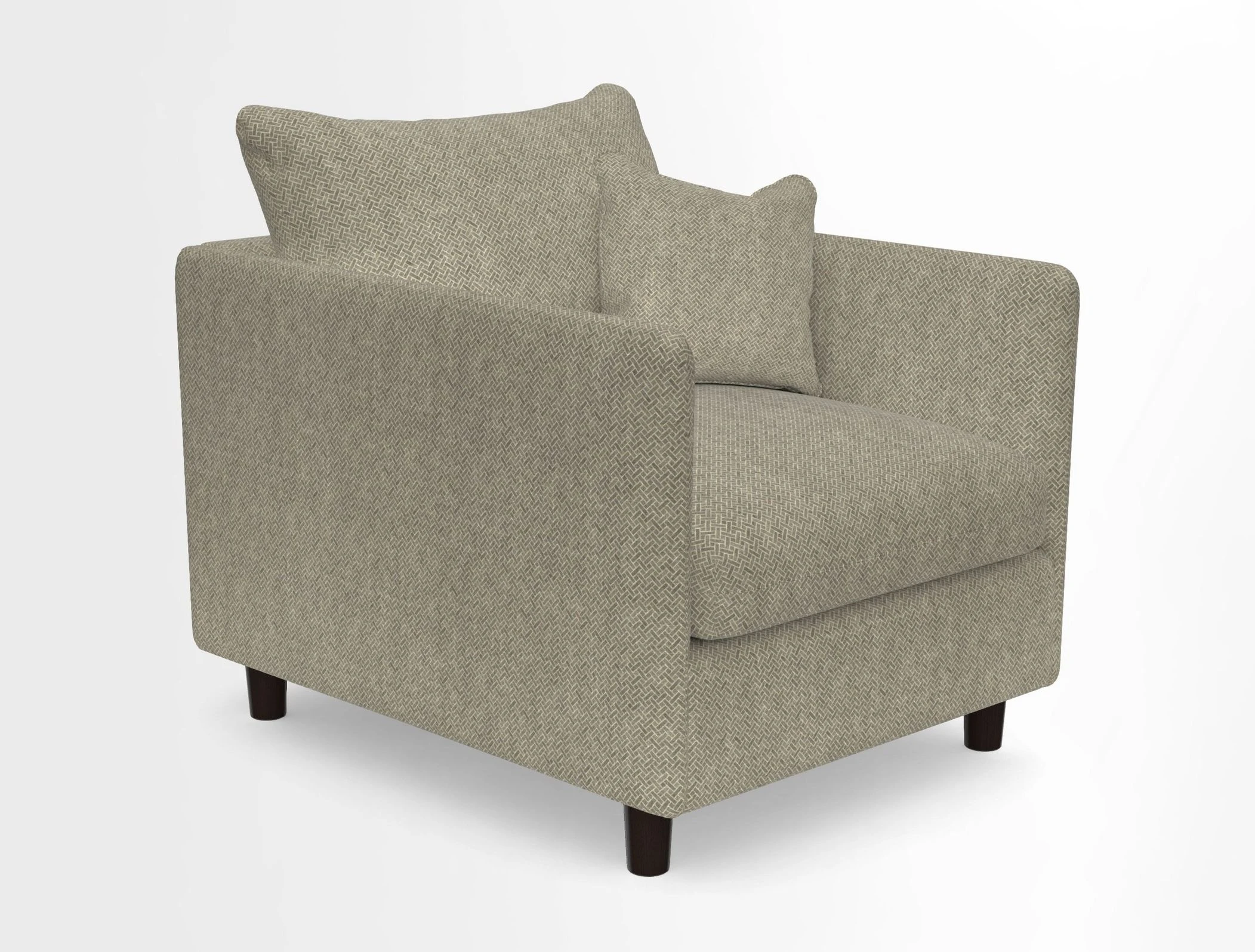 Madehurst Chair in Two Tone Plain Biscuit. Loose cover option available
