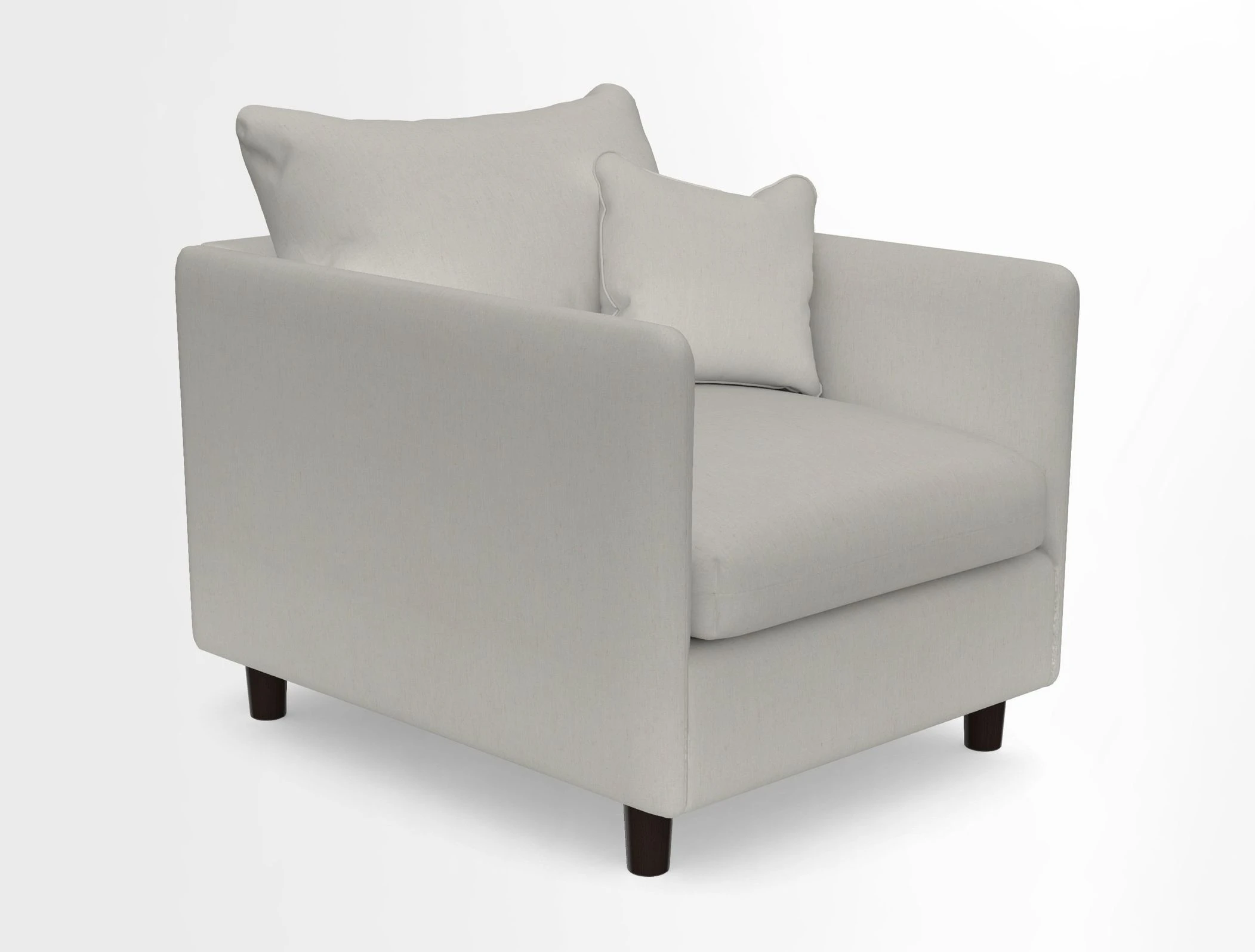 Madehurst Chair in Two Tone Plain Biscuit. Loose cover option available