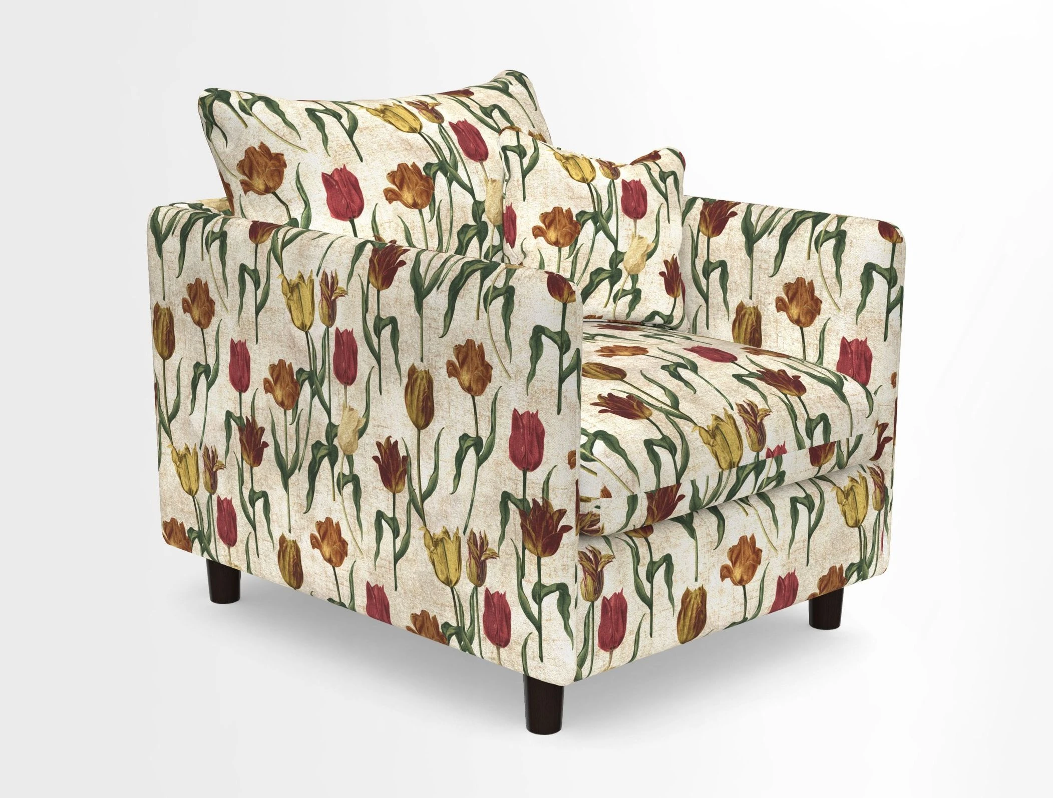 Madehurst Chair in Two Tone Plain Biscuit. Loose cover option available
