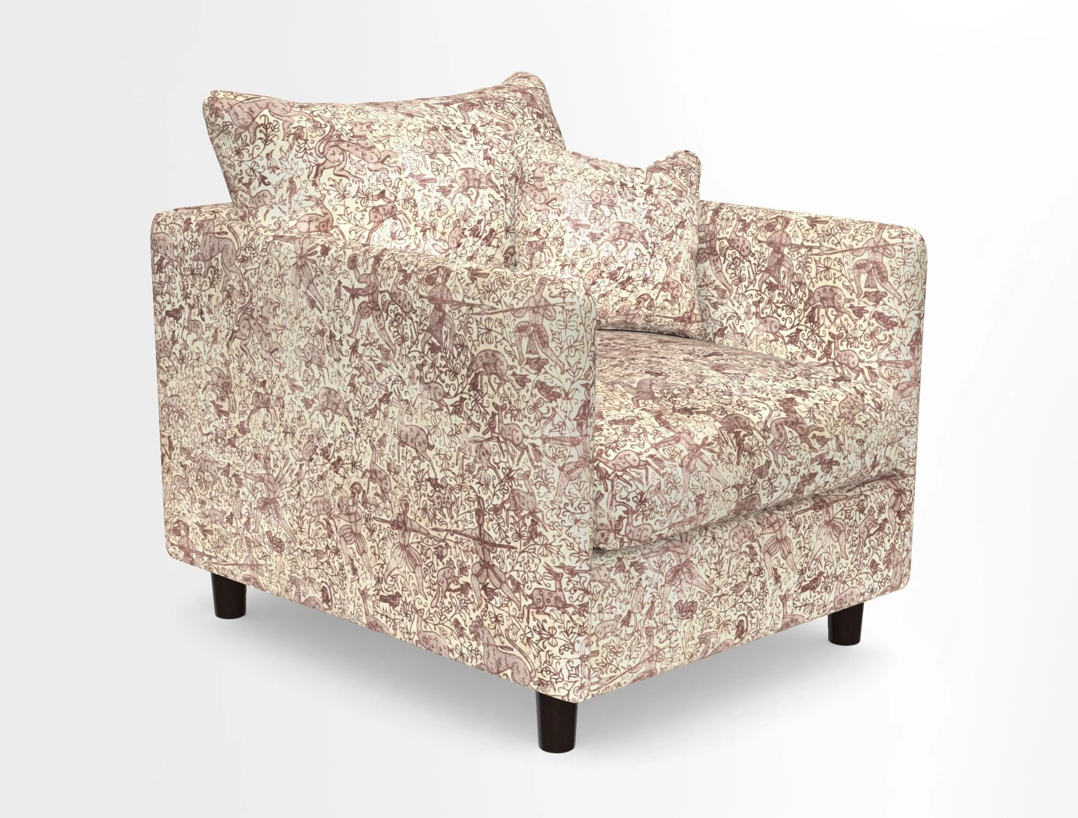 Madehurst Chair in Two Tone Plain Biscuit. Loose cover option available