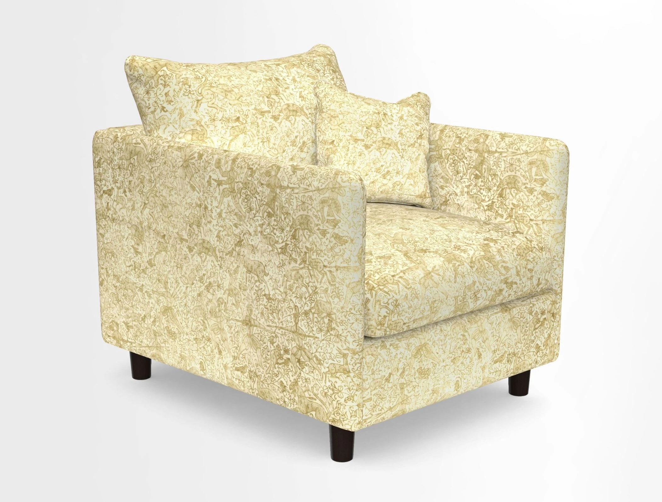 Madehurst Chair in Two Tone Plain Biscuit. Loose cover option available