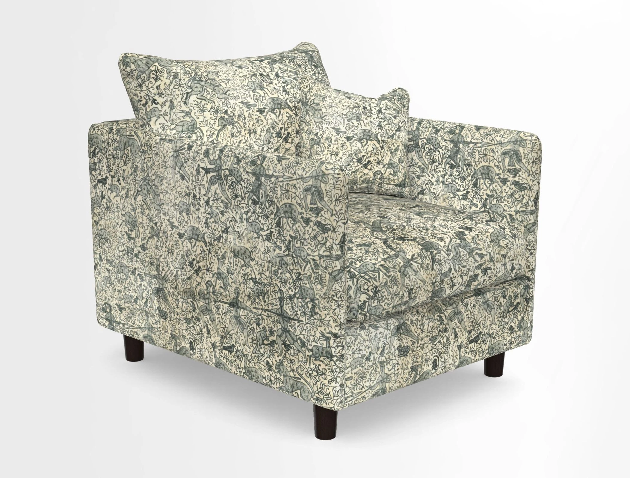 Madehurst Chair in Two Tone Plain Biscuit. Loose cover option available