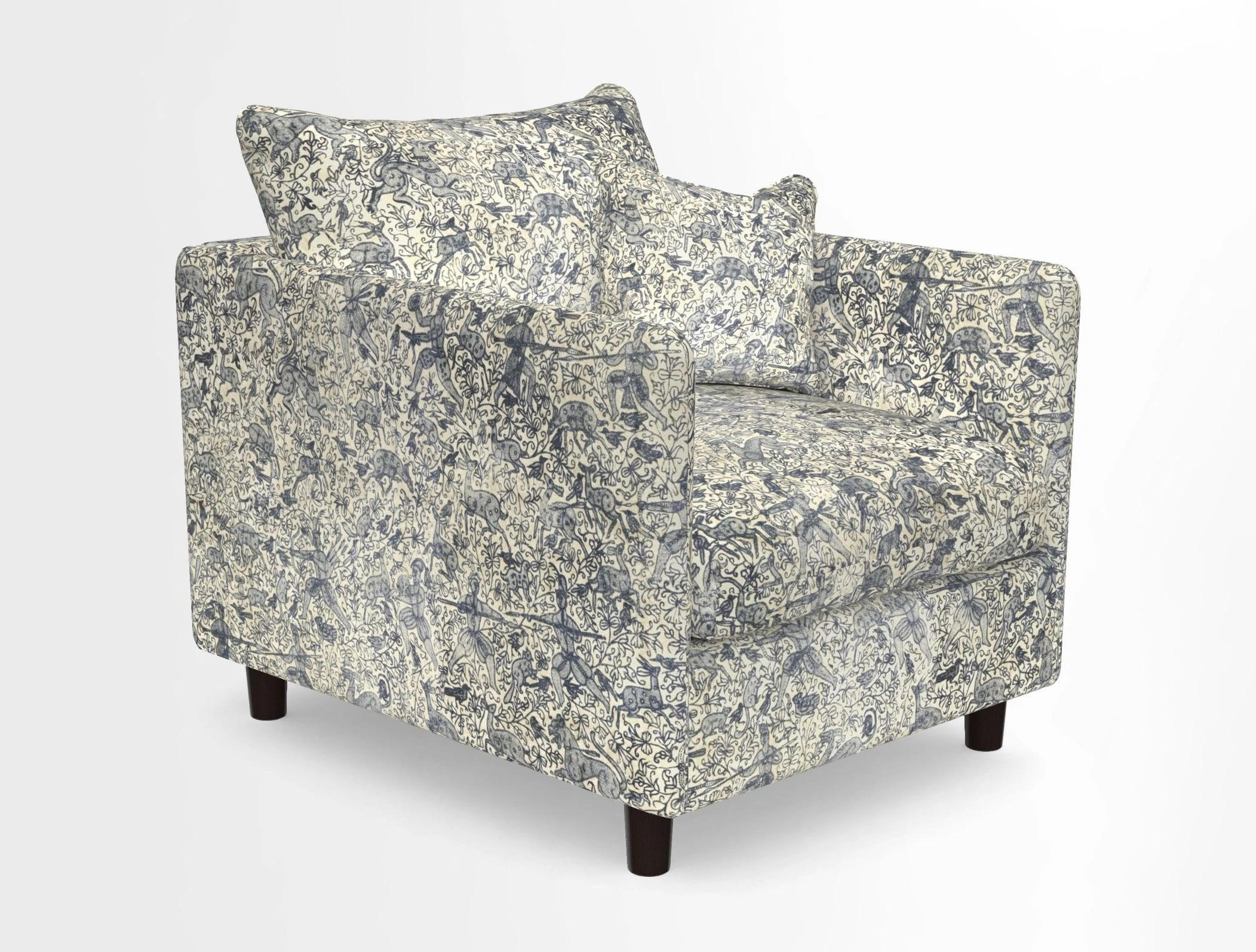 Madehurst Chair in Two Tone Plain Biscuit. Loose cover option available