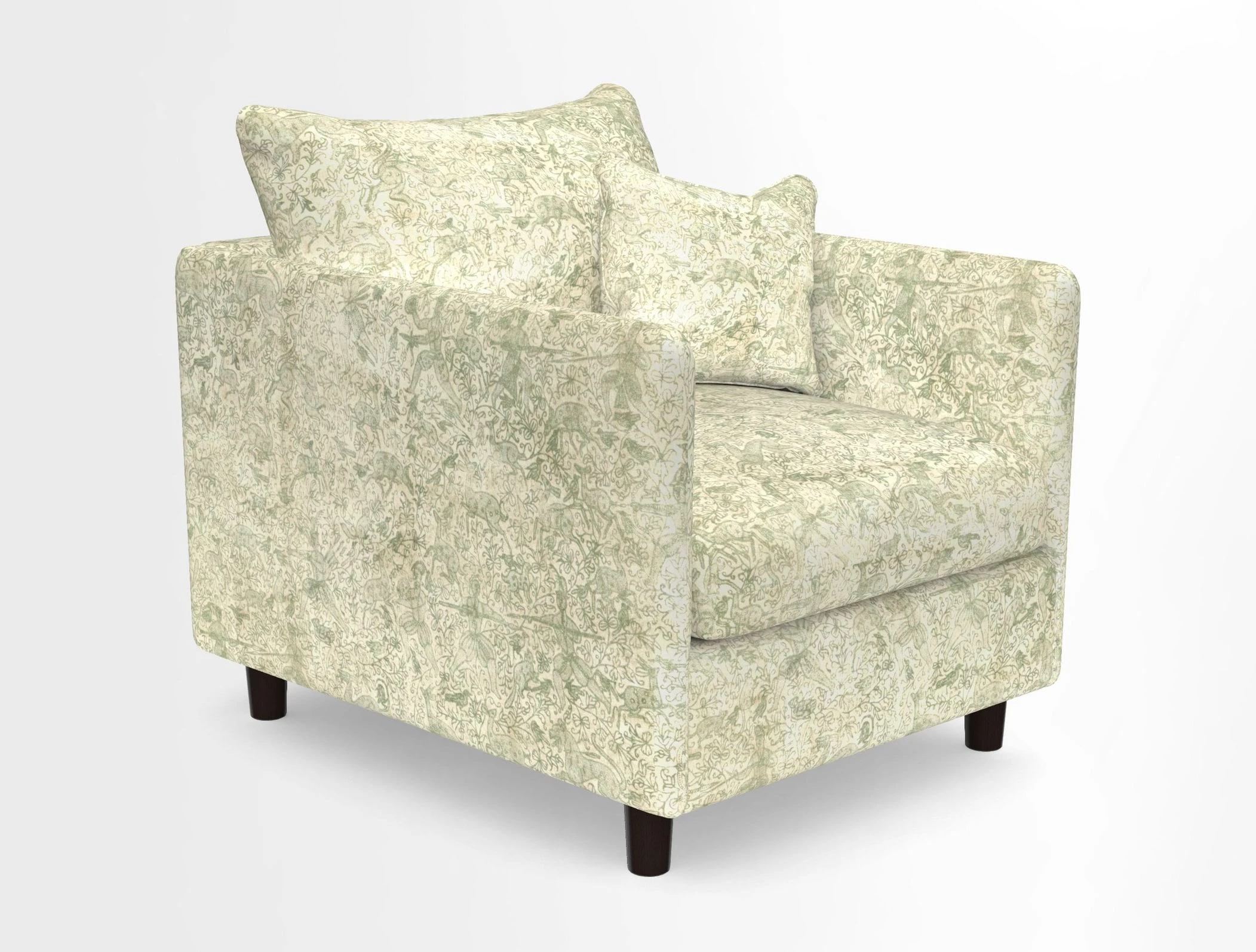 Madehurst Chair in Two Tone Plain Biscuit. Loose cover option available