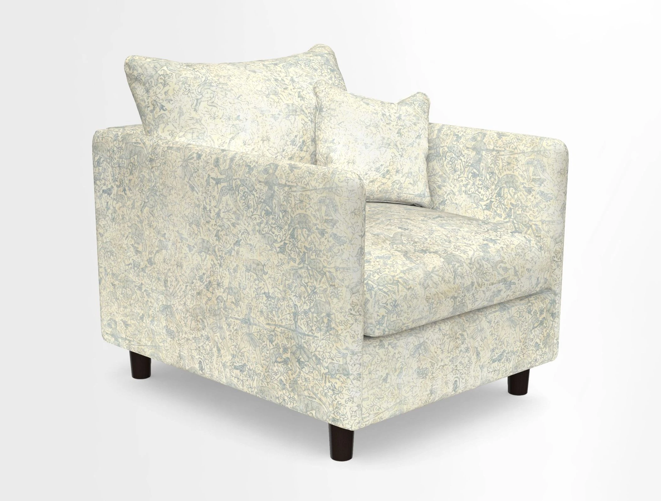 Madehurst Chair in Two Tone Plain Biscuit. Loose cover option available