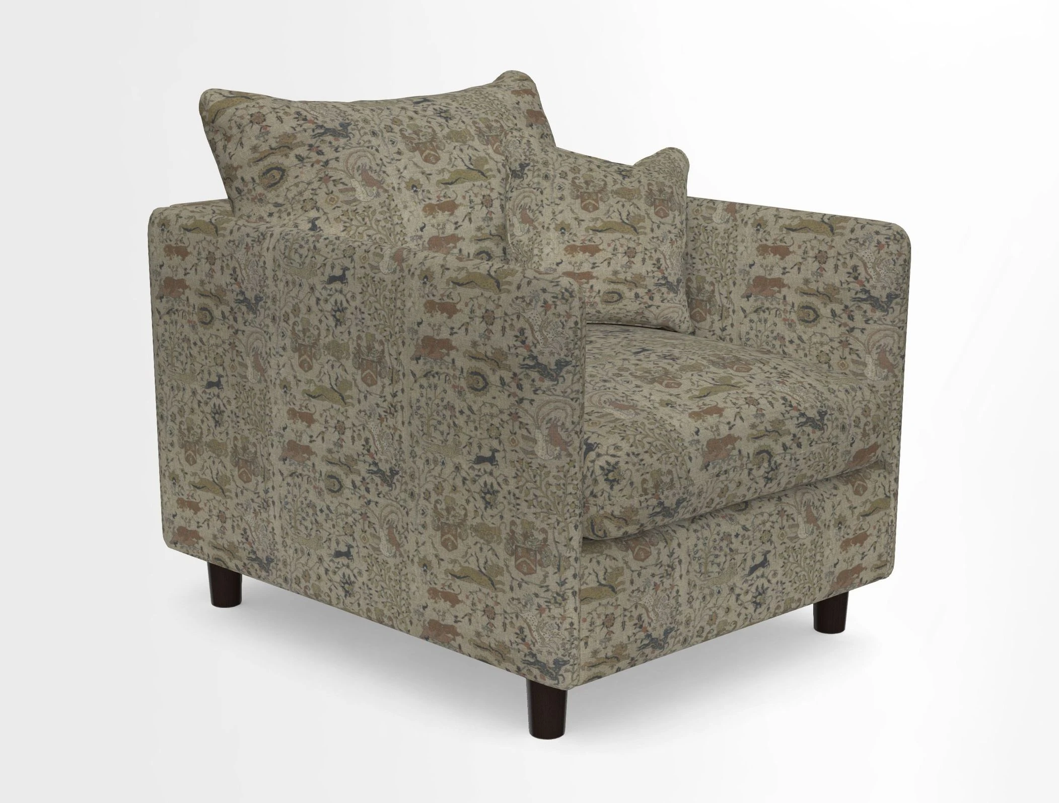 Madehurst Chair in Two Tone Plain Biscuit. Loose cover option available