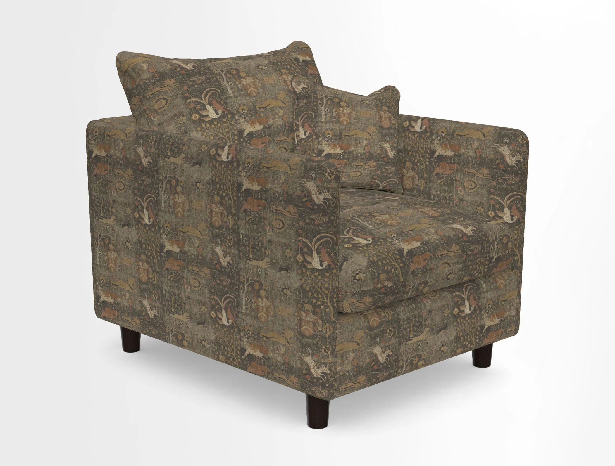 Madehurst Chair in Two Tone Plain Biscuit. Loose cover option available