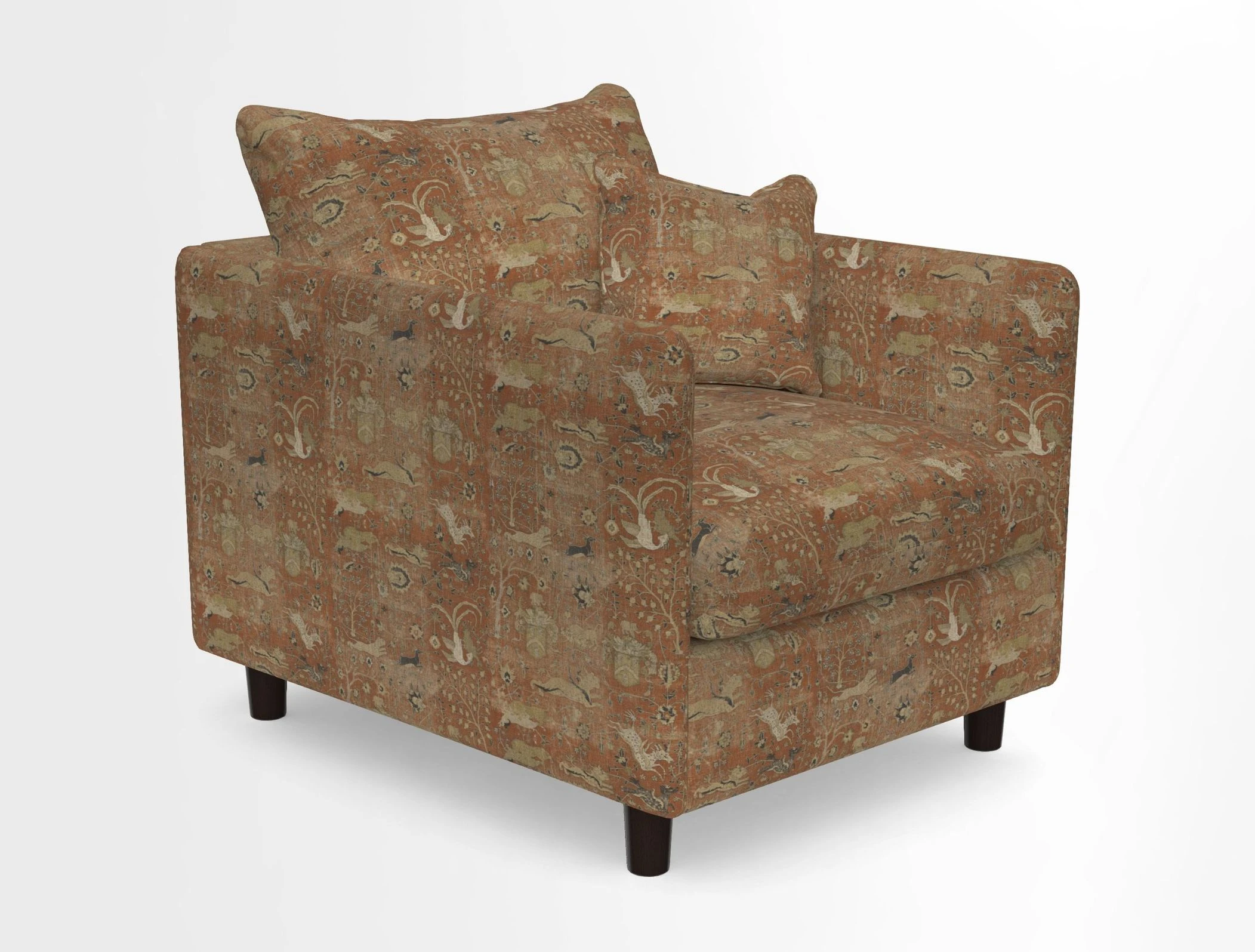 Madehurst Chair in Two Tone Plain Biscuit. Loose cover option available