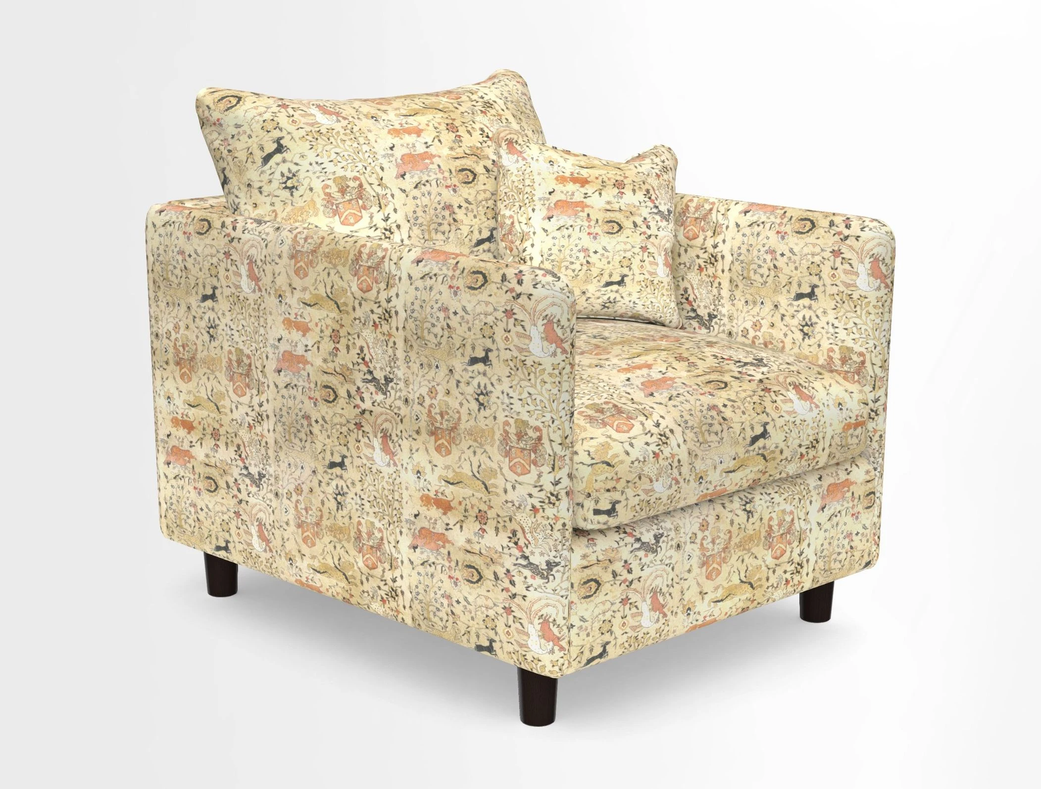 Madehurst Chair in Two Tone Plain Biscuit. Loose cover option available