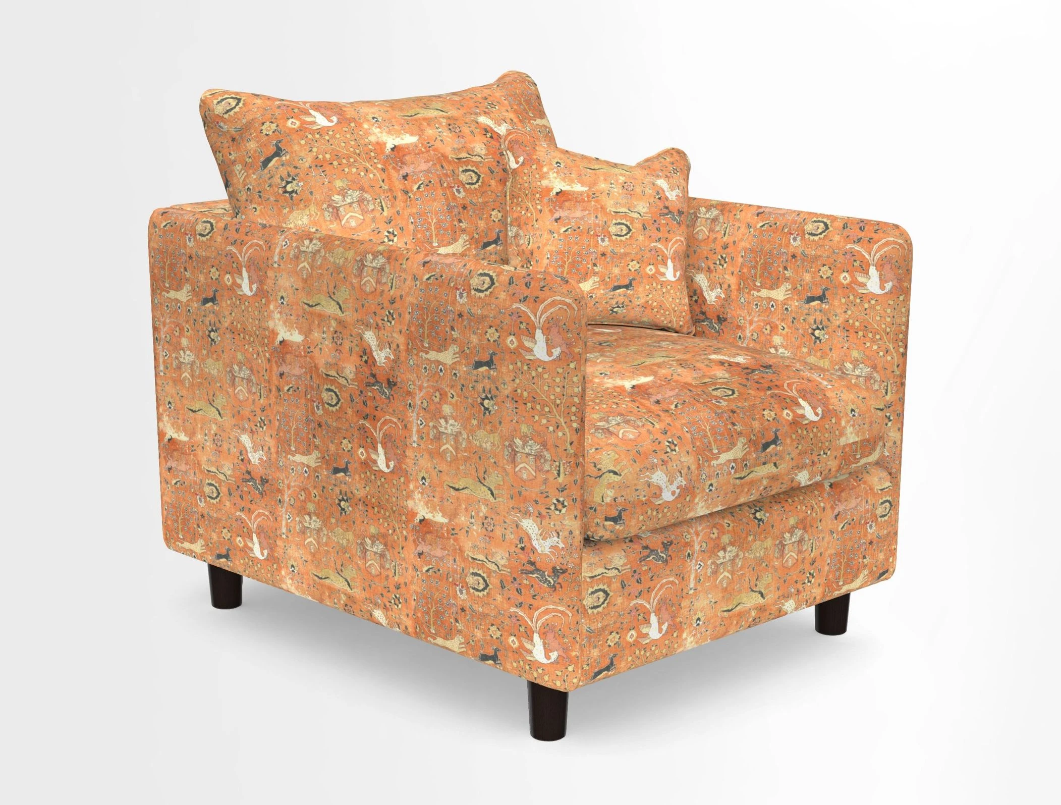 Madehurst Chair in Two Tone Plain Biscuit. Loose cover option available