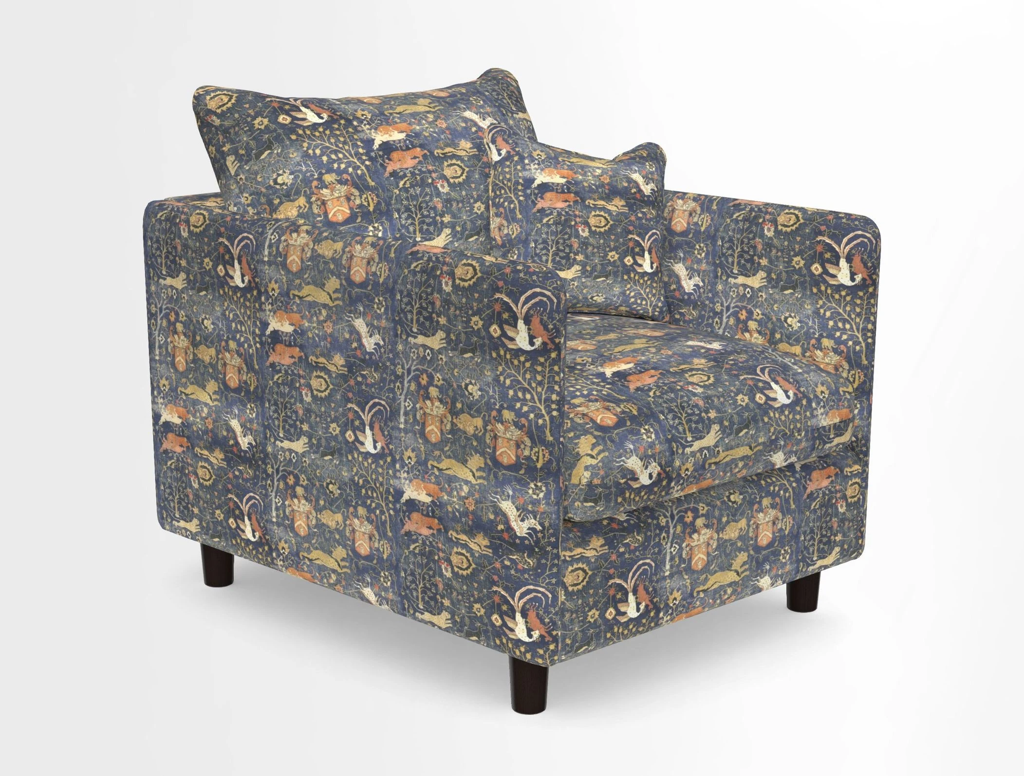 Madehurst Chair in Two Tone Plain Biscuit. Loose cover option available
