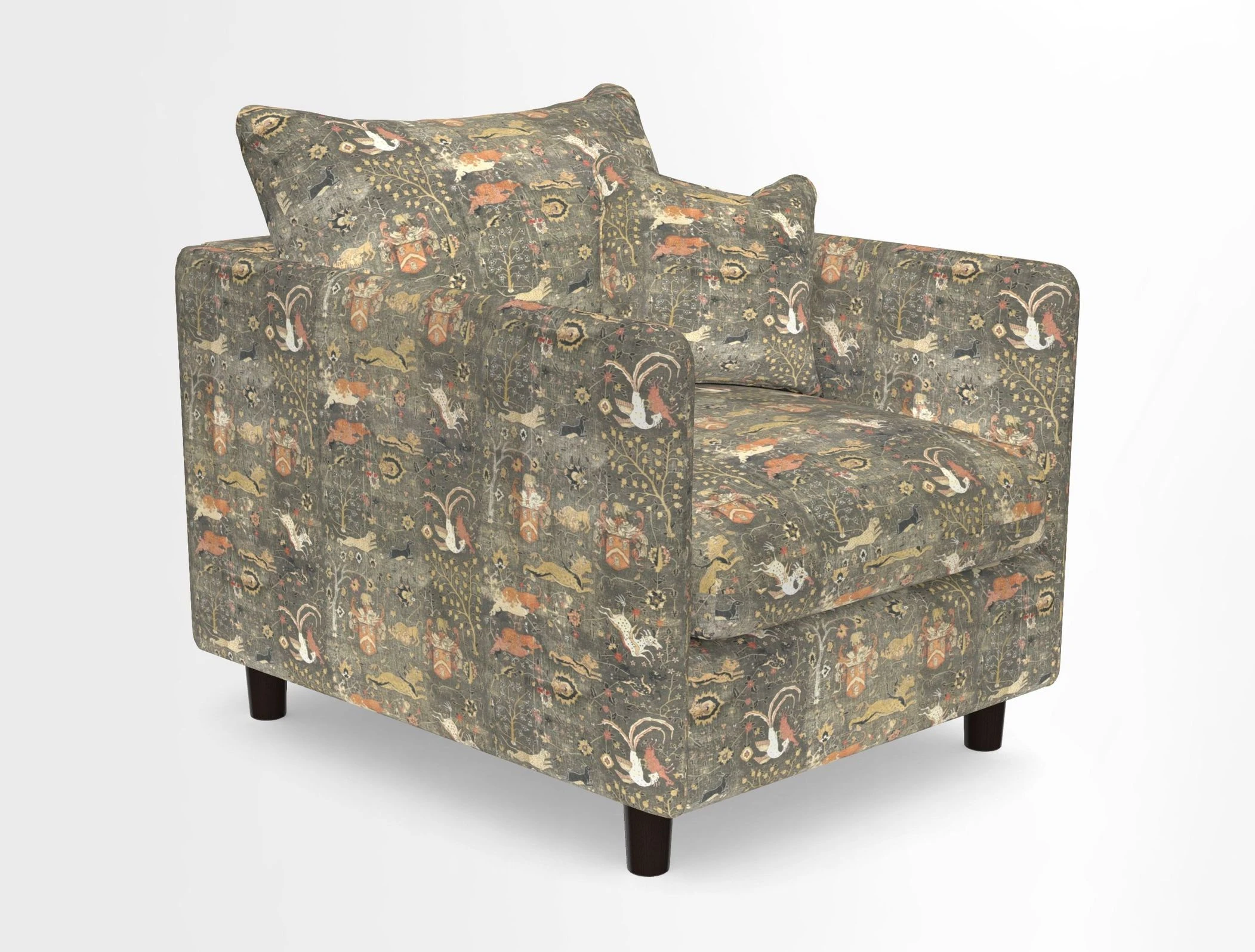 Madehurst Chair in Two Tone Plain Biscuit. Loose cover option available