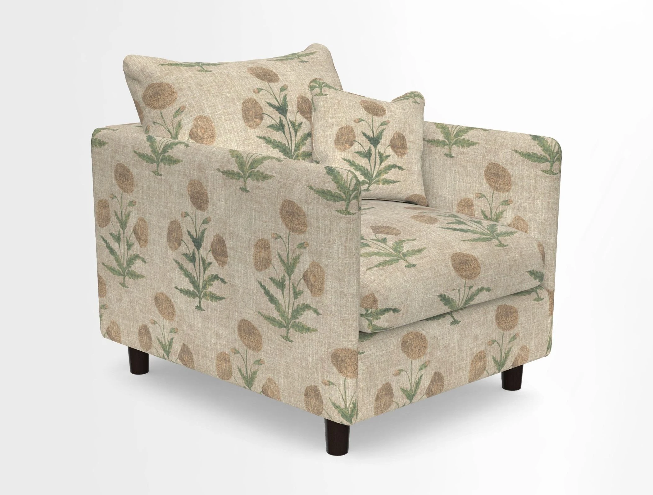 Madehurst Chair in Two Tone Plain Biscuit. Loose cover option available