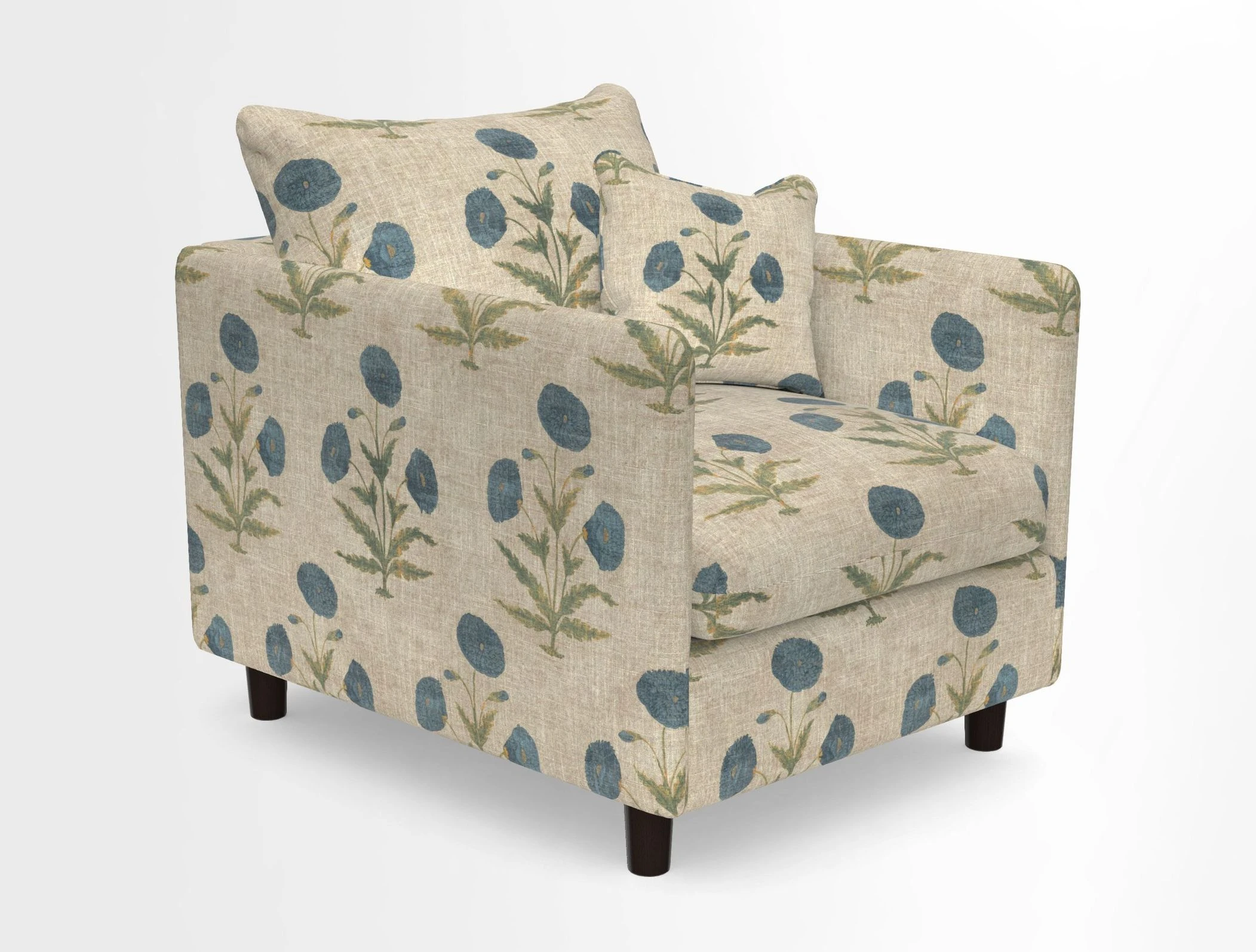 Madehurst Chair in Two Tone Plain Biscuit. Loose cover option available
