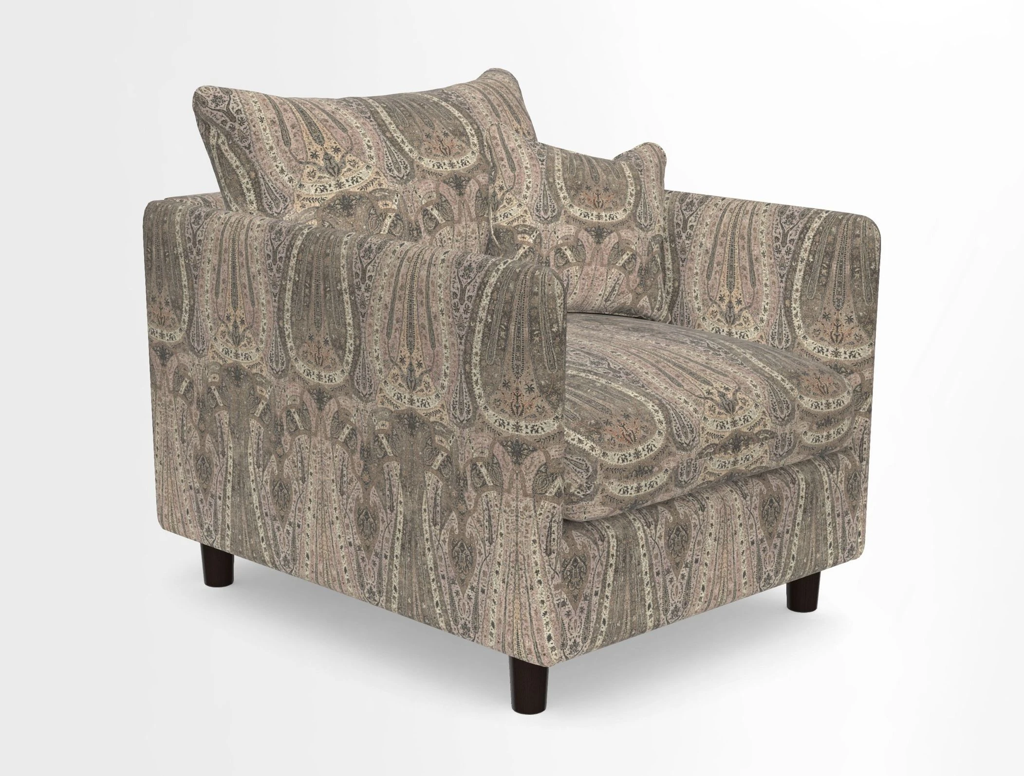 Madehurst Chair in Two Tone Plain Biscuit. Loose cover option available