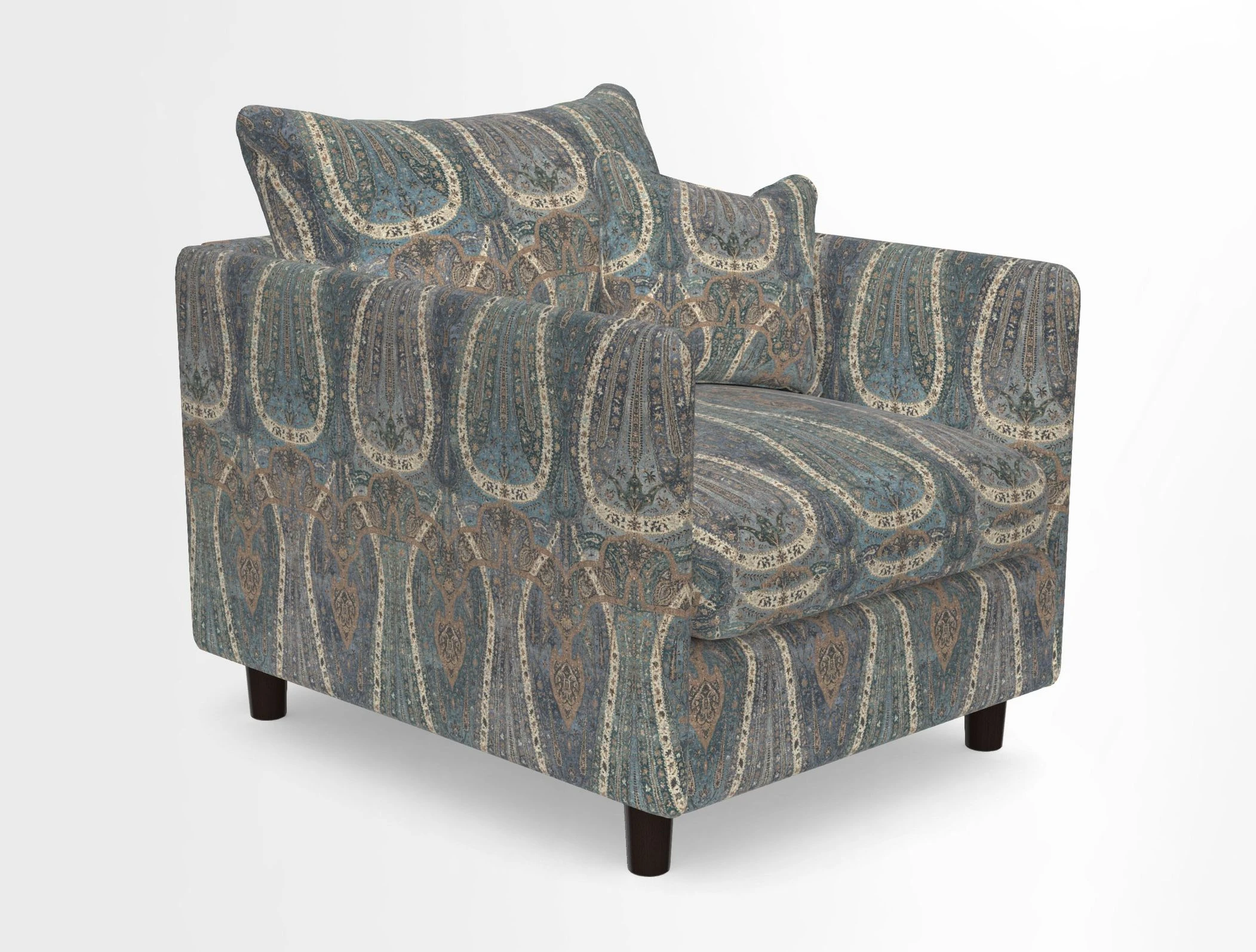 Madehurst Chair in Two Tone Plain Biscuit. Loose cover option available