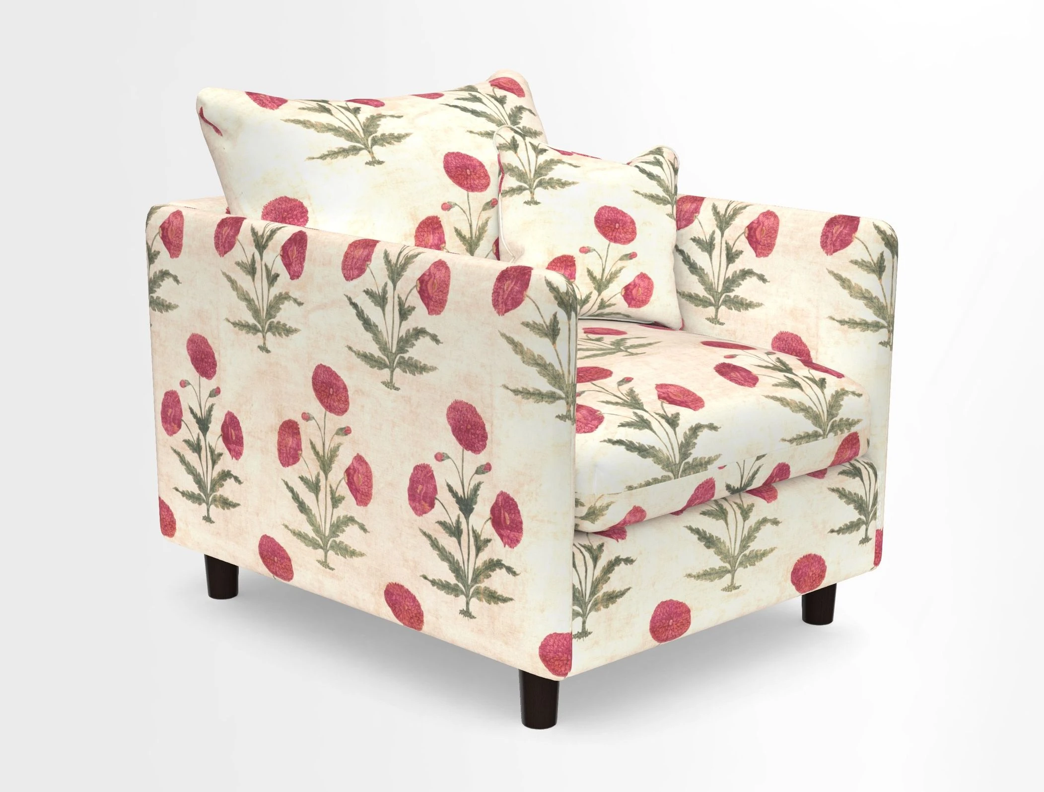 Madehurst Chair in Two Tone Plain Biscuit. Loose cover option available