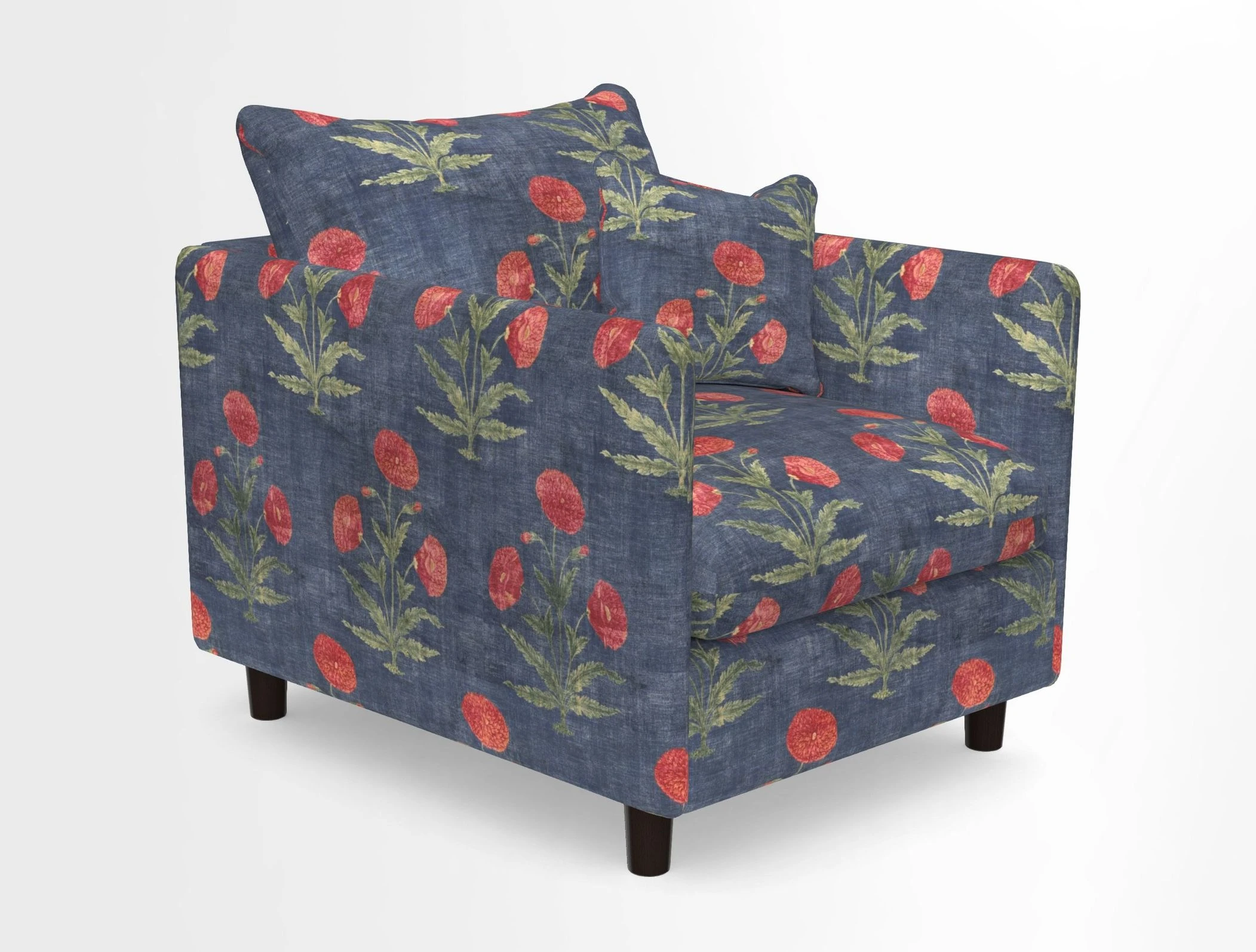 Madehurst Chair in Two Tone Plain Biscuit. Loose cover option available
