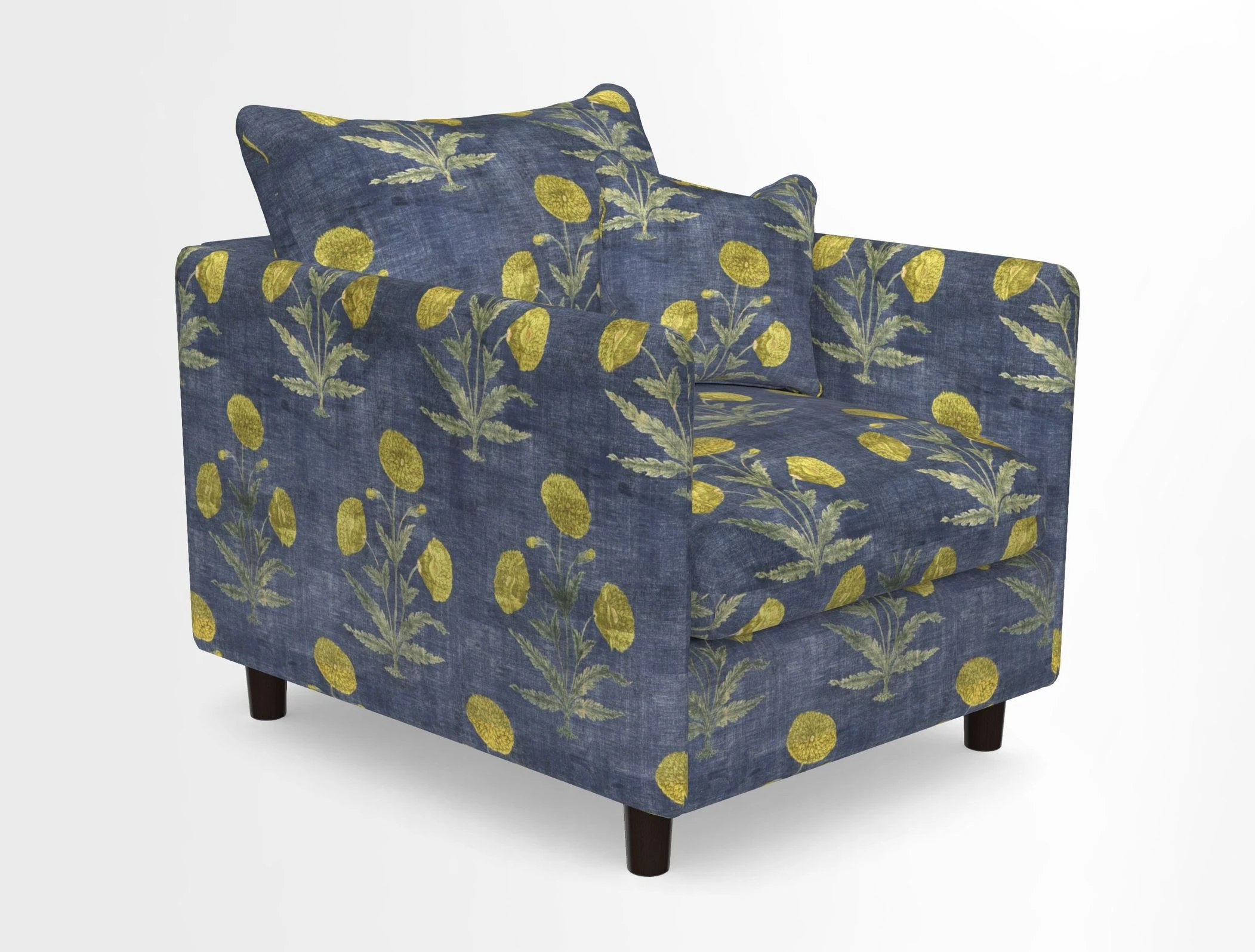 Madehurst Chair in Two Tone Plain Biscuit. Loose cover option available