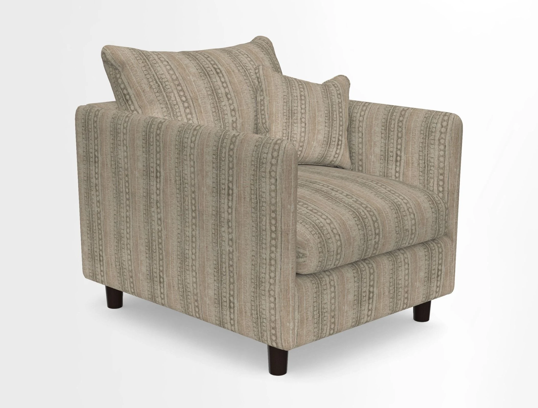 Madehurst Chair in Two Tone Plain Biscuit. Loose cover option available