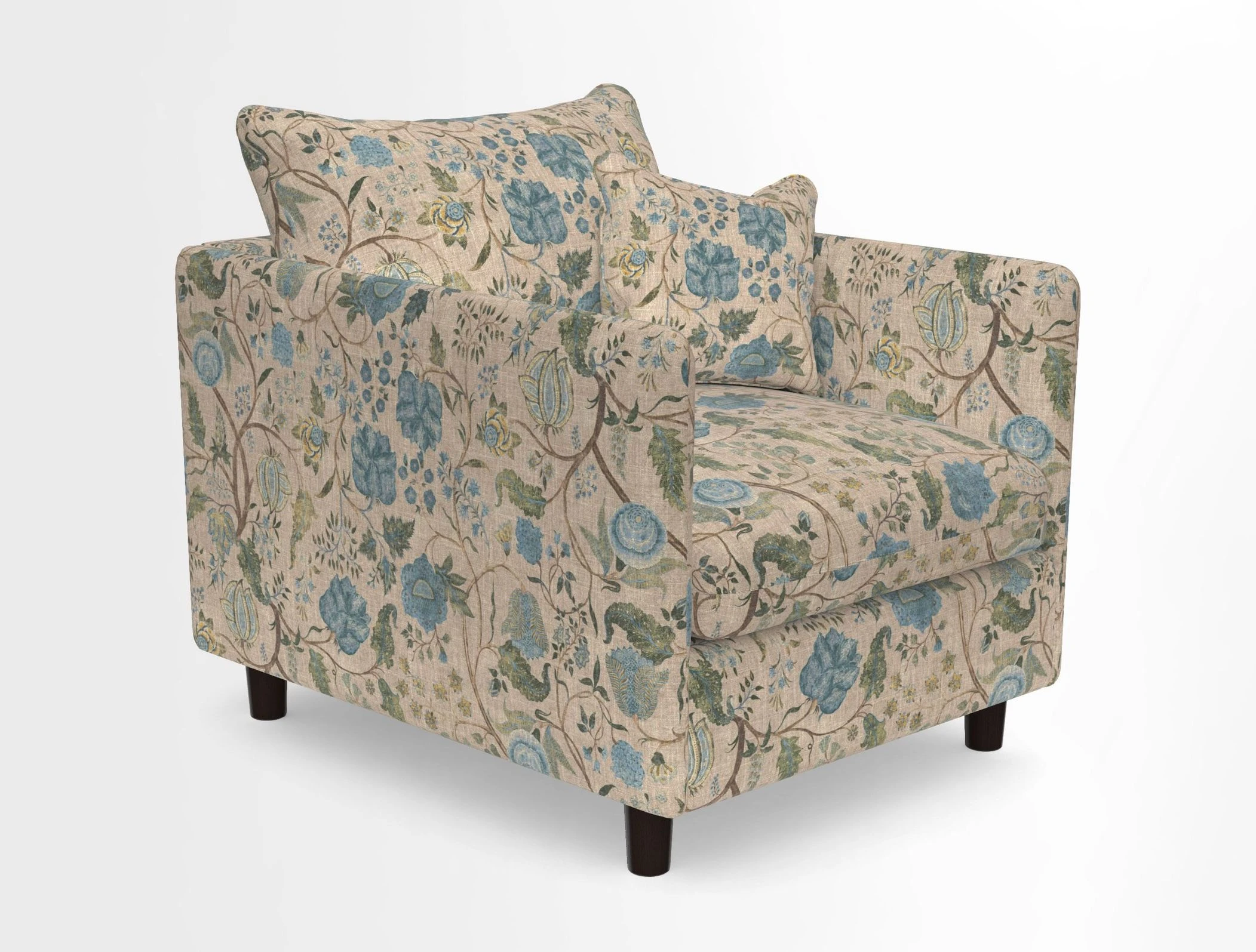 Madehurst Chair in Two Tone Plain Biscuit. Loose cover option available
