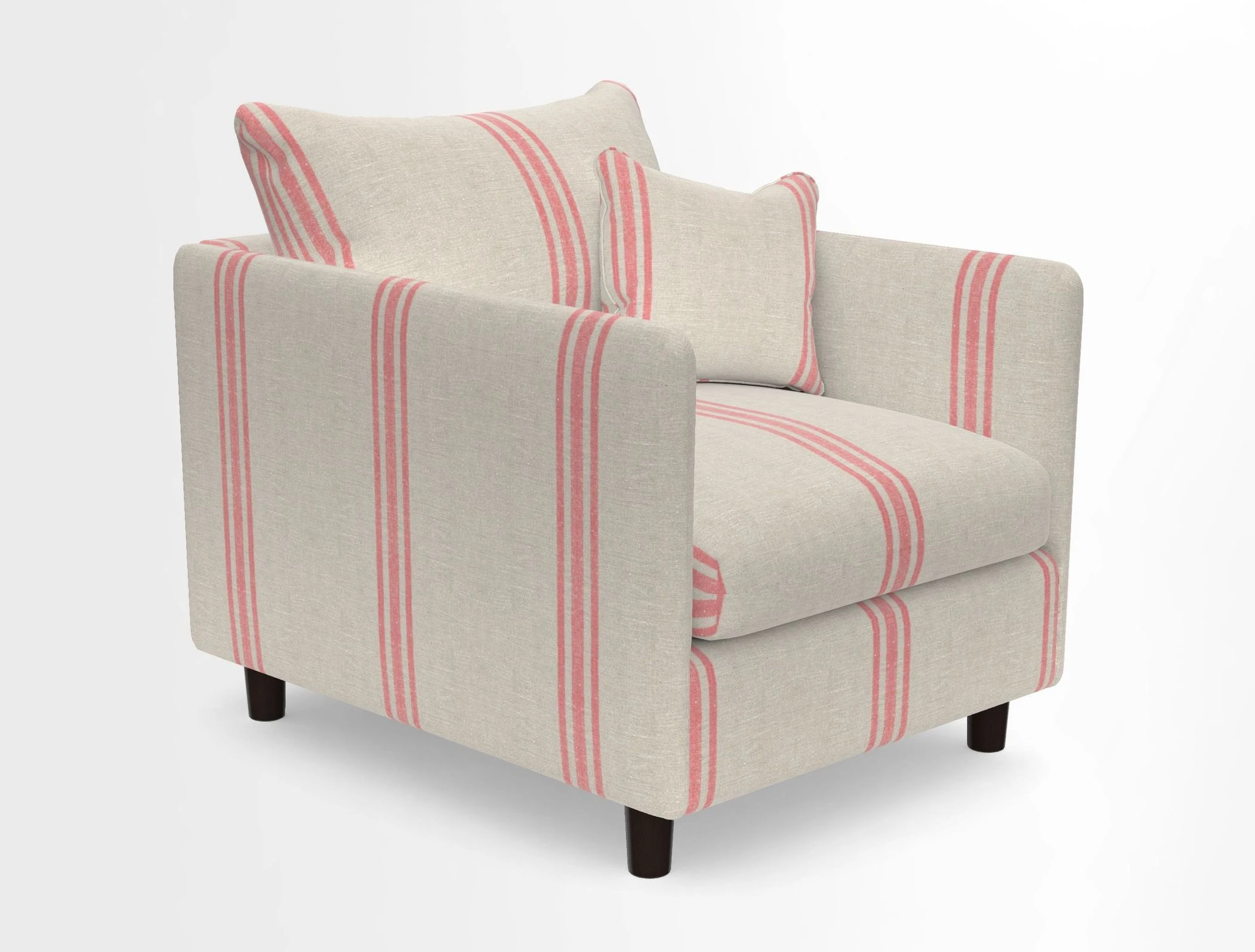 Madehurst Chair in Two Tone Plain Biscuit. Loose cover option available