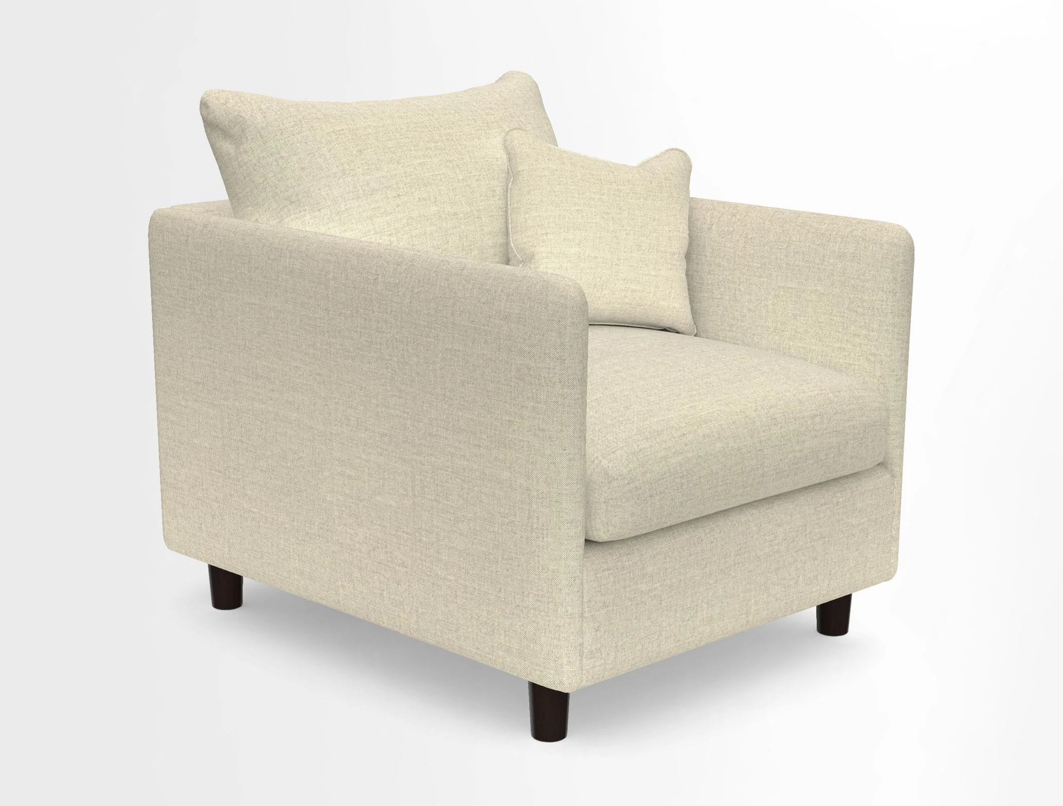 Madehurst Chair in Two Tone Plain Biscuit. Loose cover option available